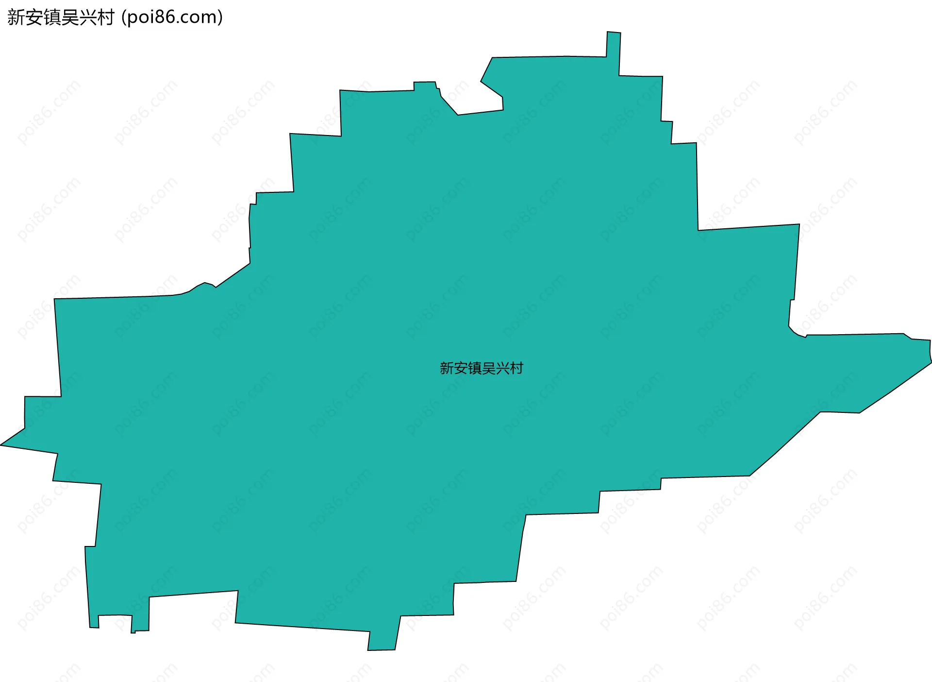 新安镇吴兴村边界地图