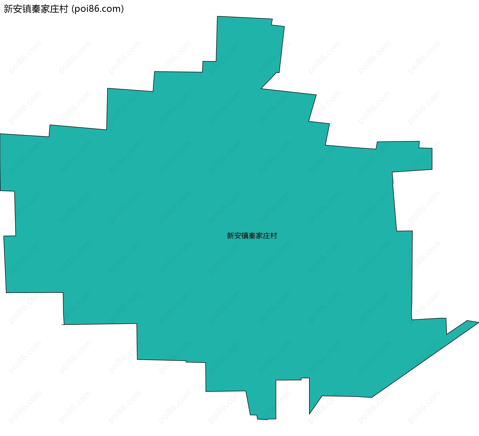 新安镇秦家庄村边界地图