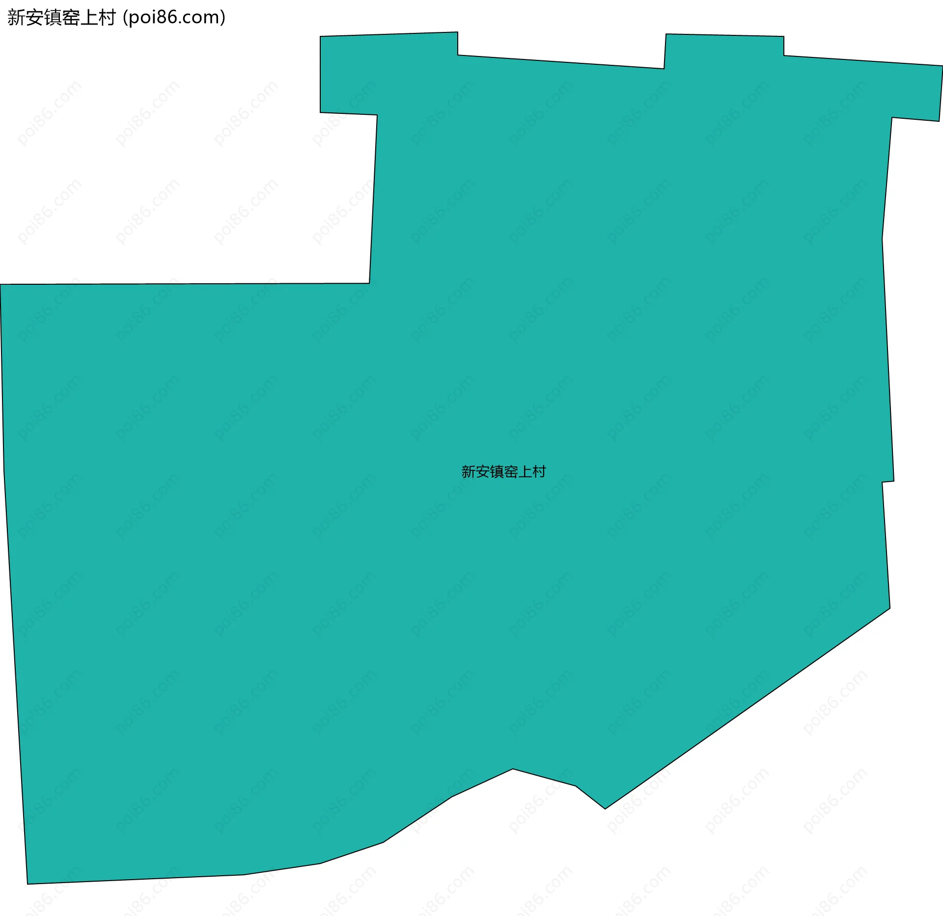 新安镇窑上村边界地图