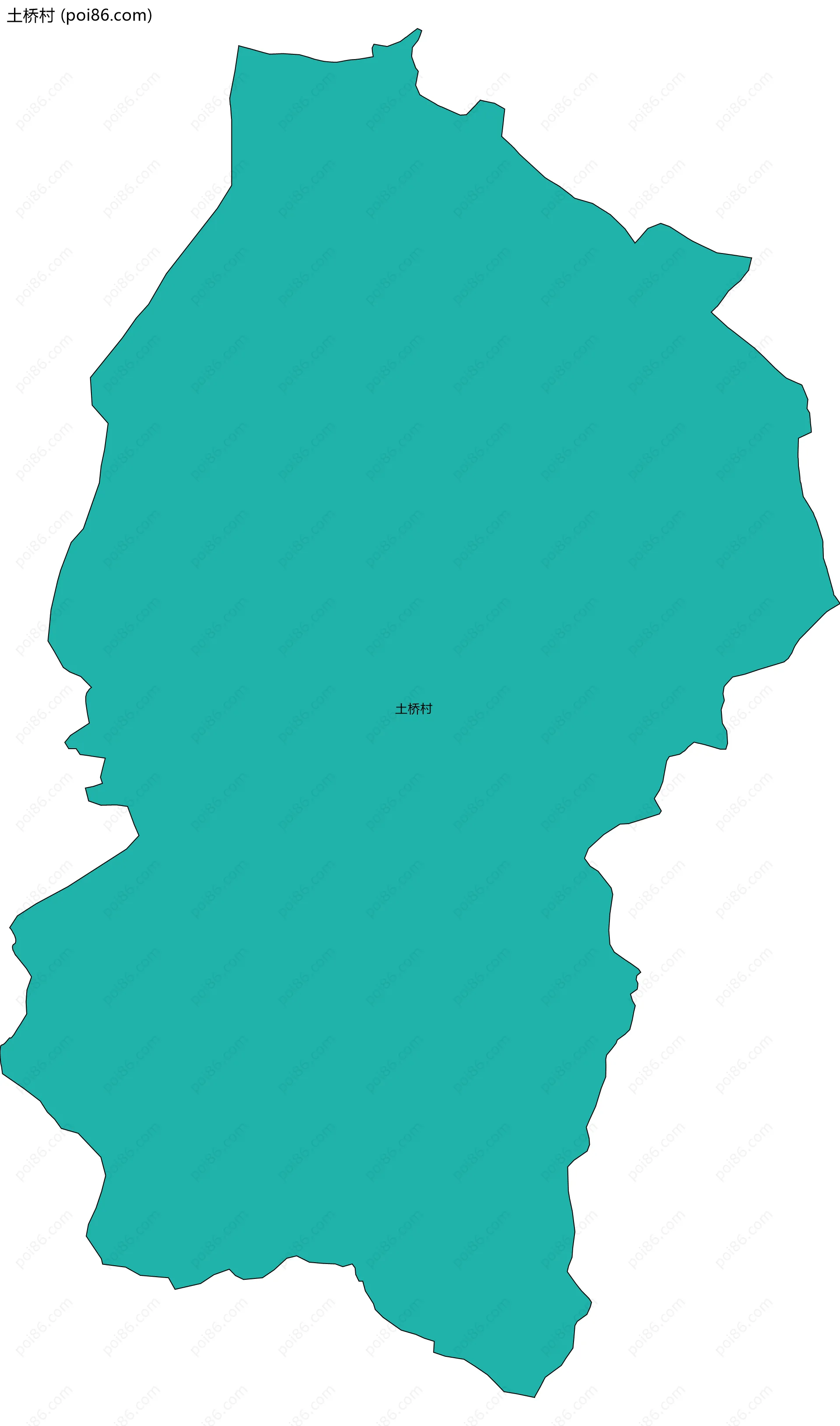 土桥村边界地图