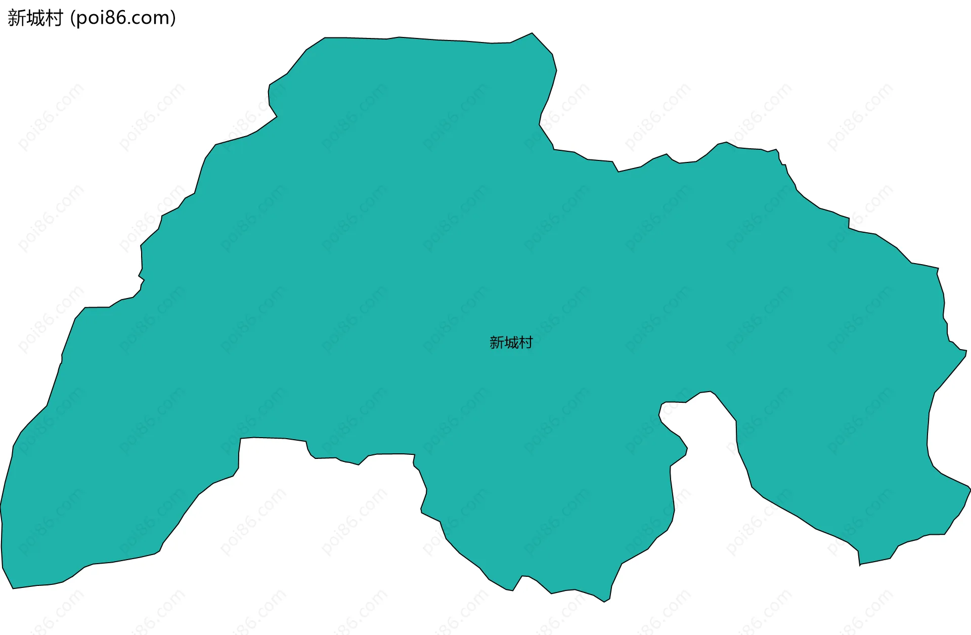 新城村边界地图