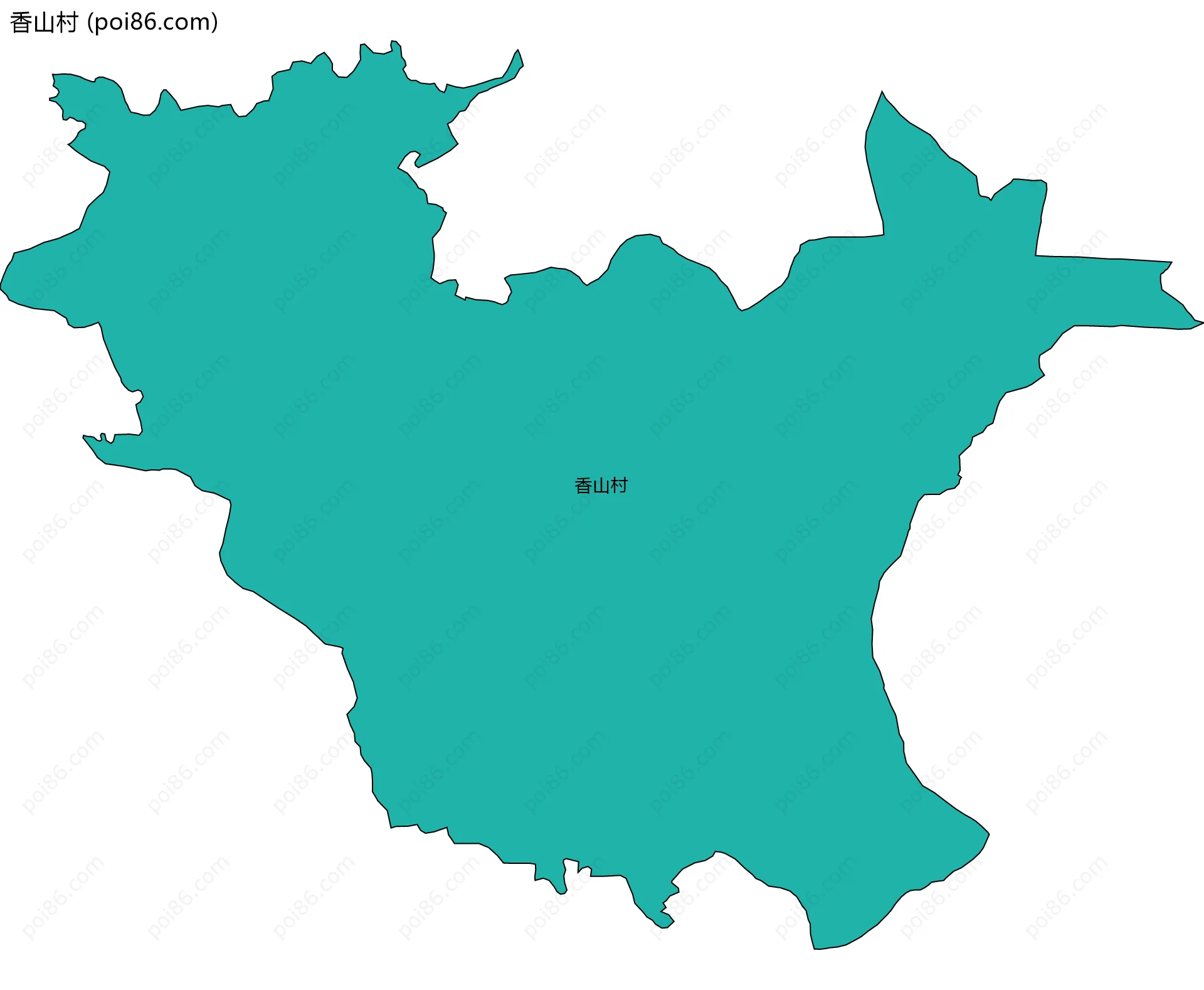 香山村边界地图