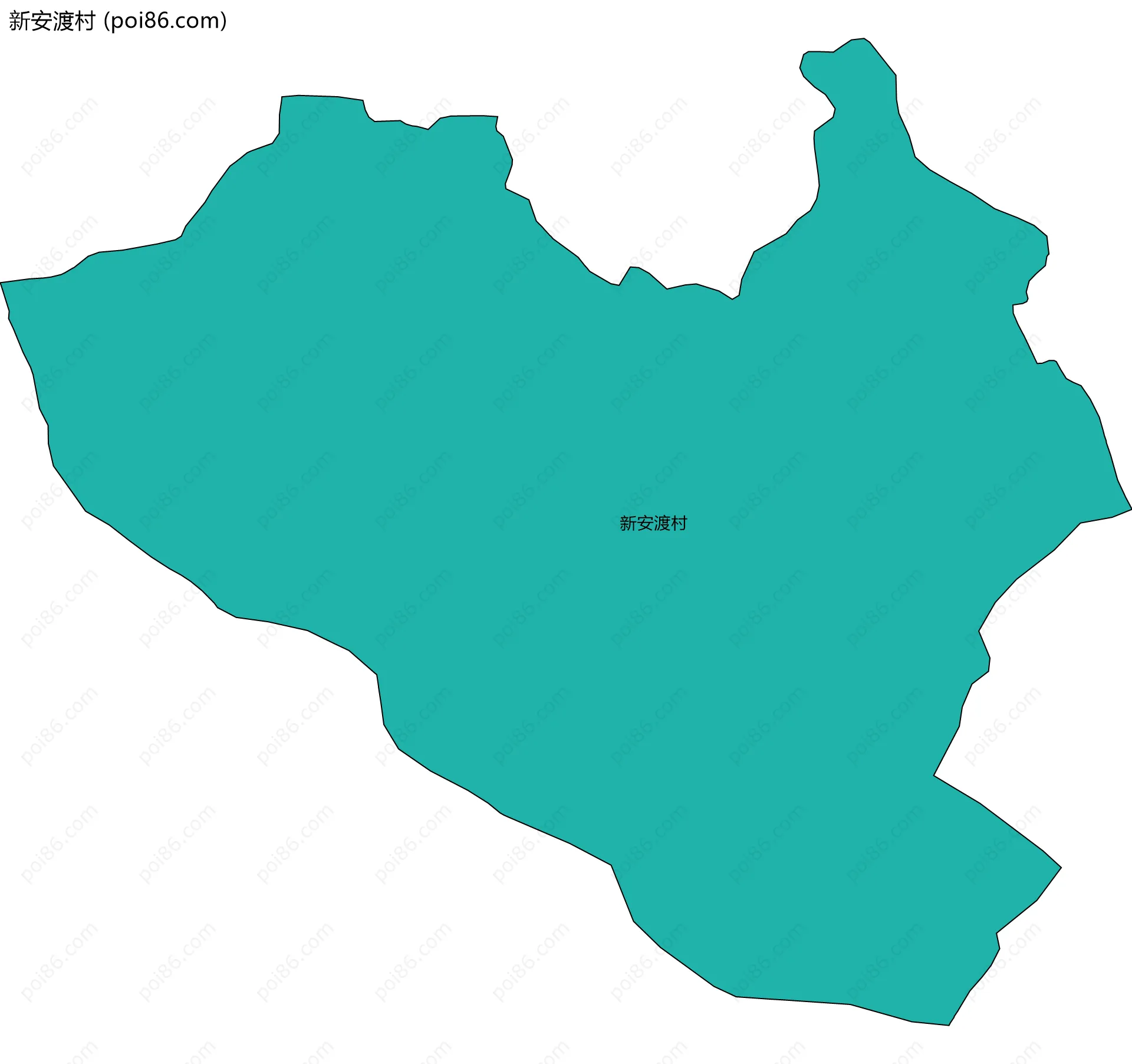 新安渡村边界地图