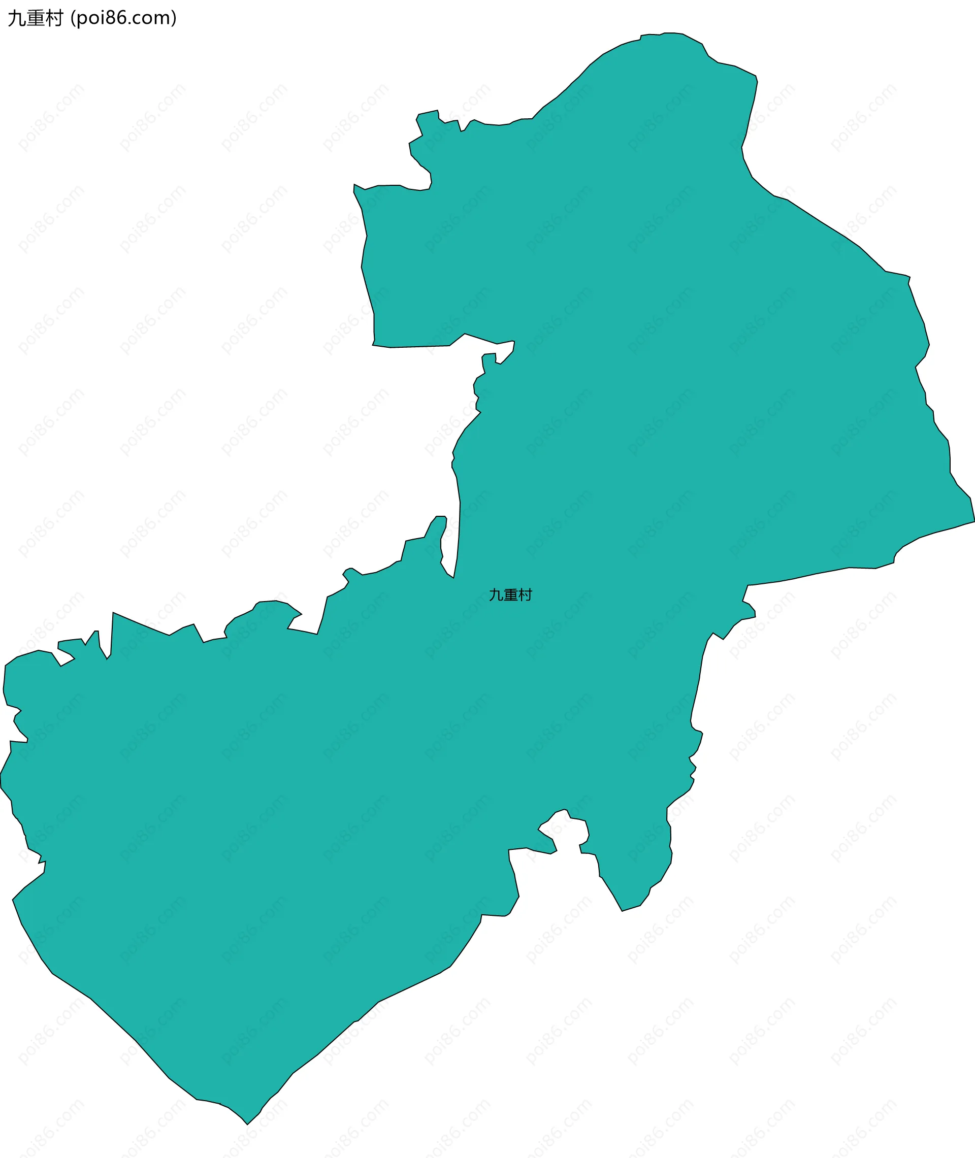 九重村边界地图