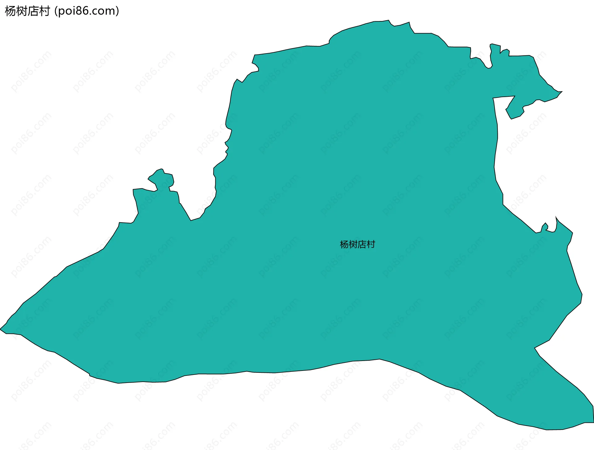 杨树店村边界地图