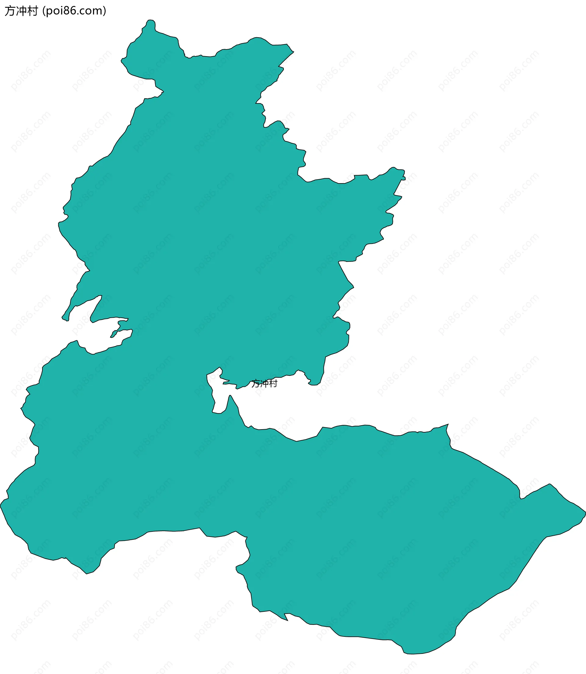 方冲村边界地图