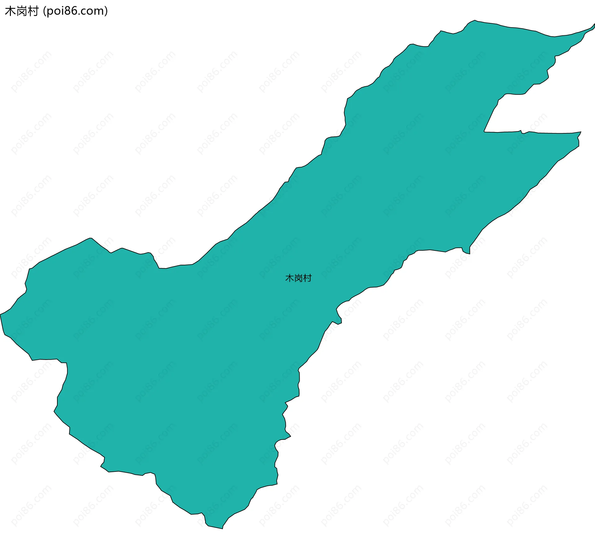 木岗村边界地图