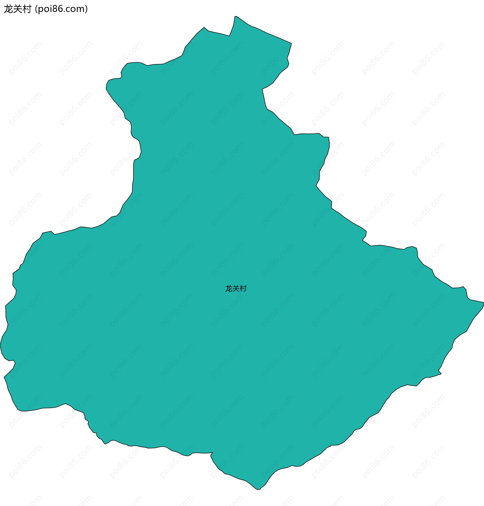 龙关村边界地图