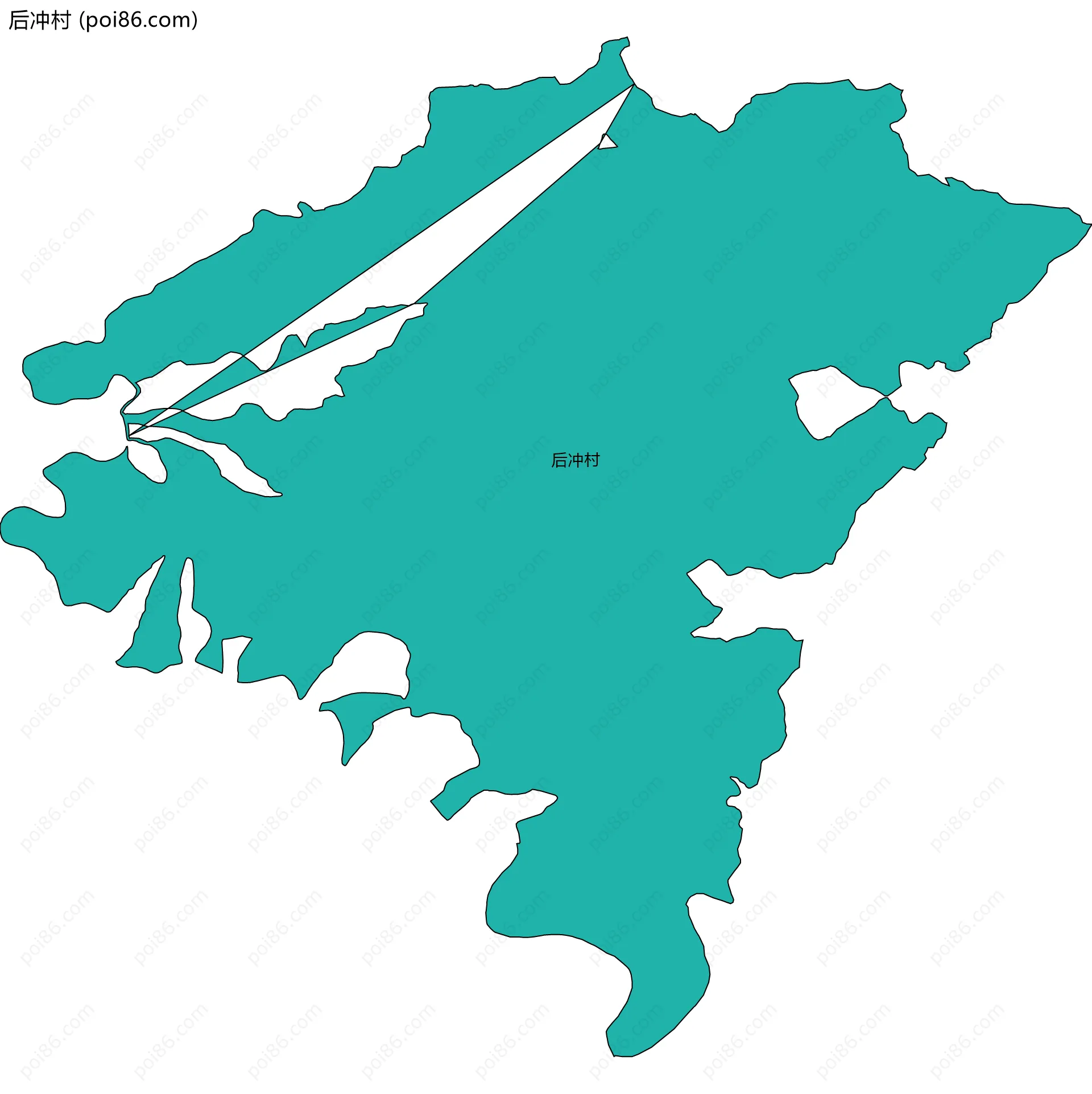 后冲村边界地图