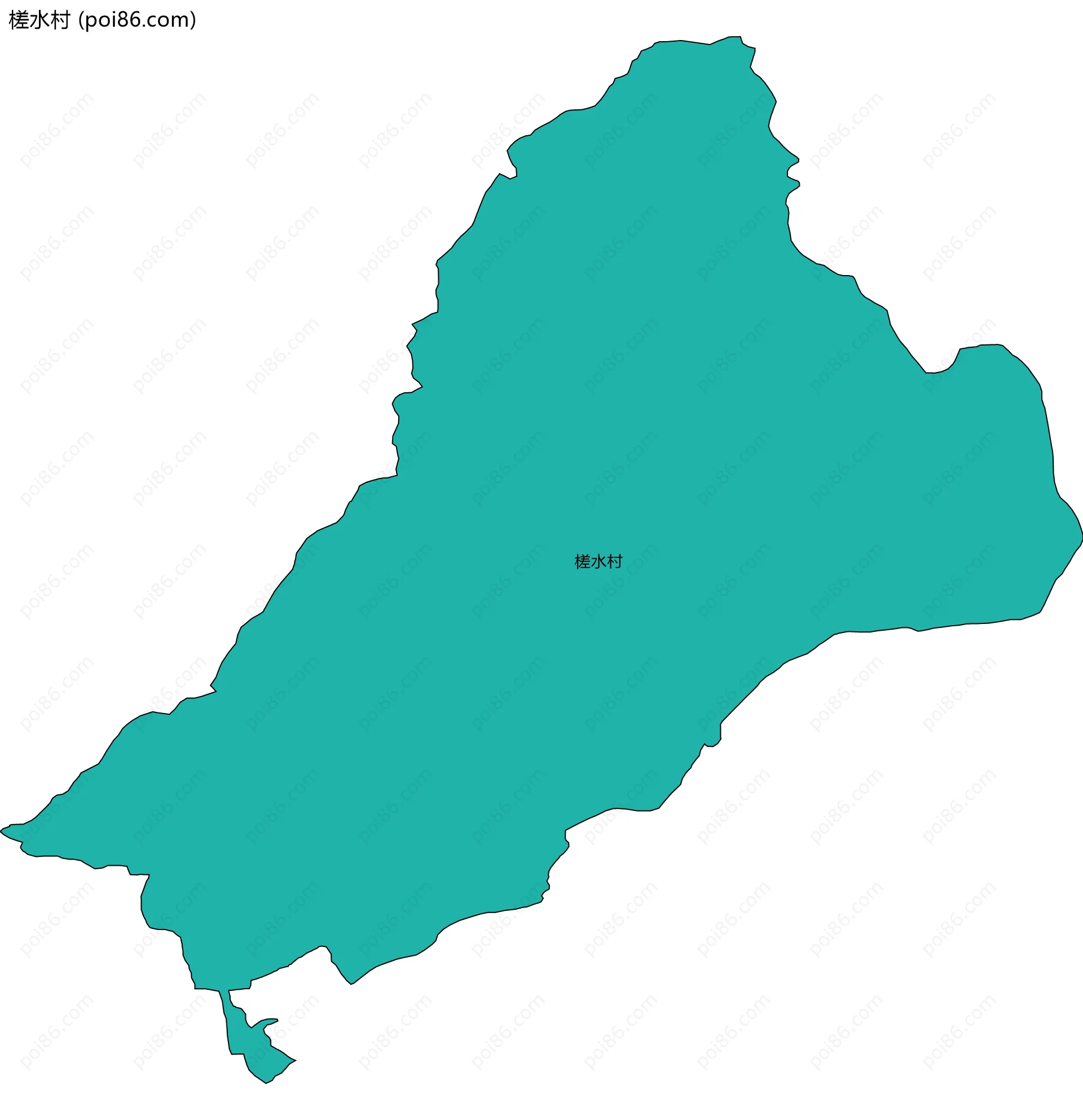 槎水村边界地图