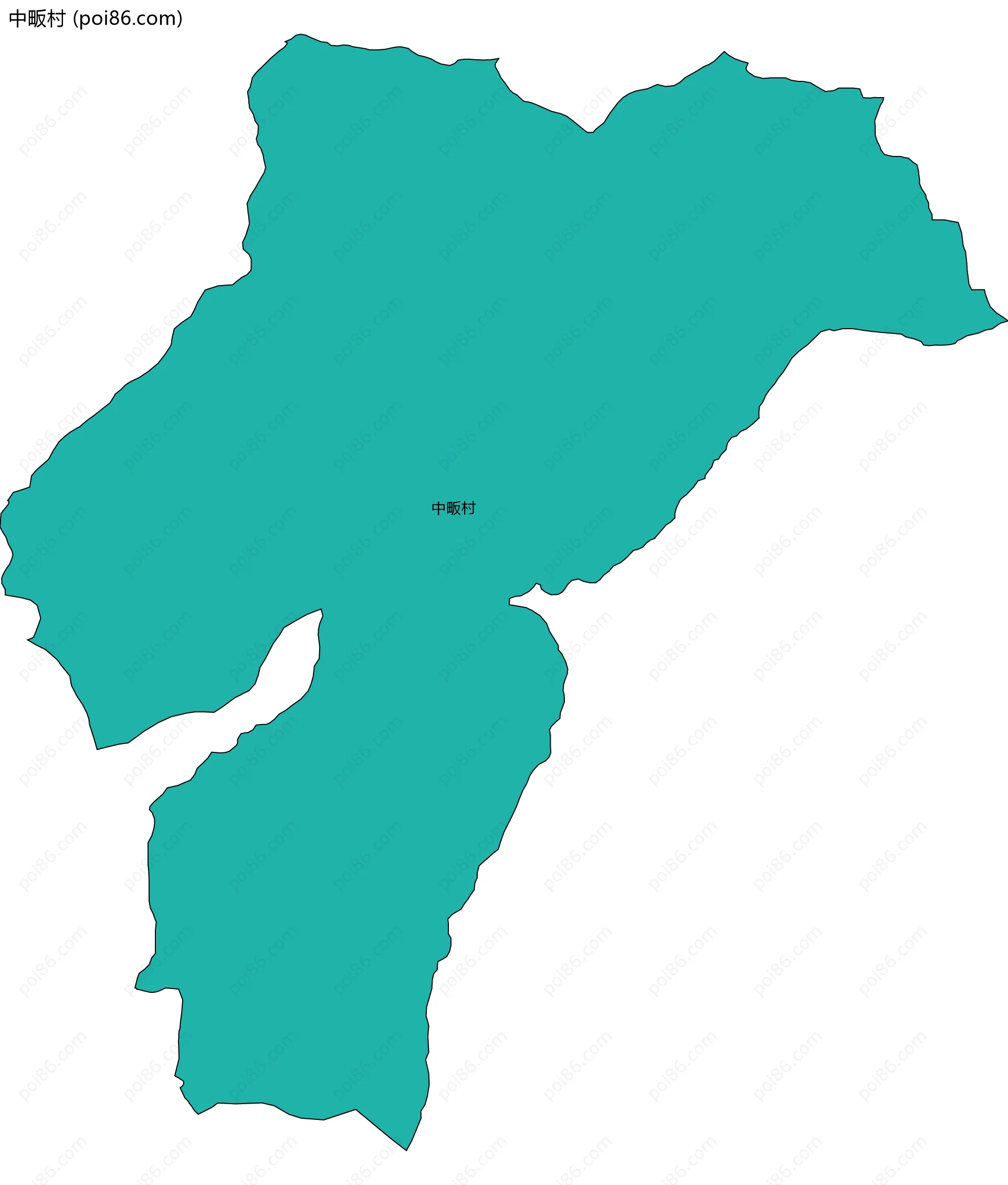 中畈村边界地图