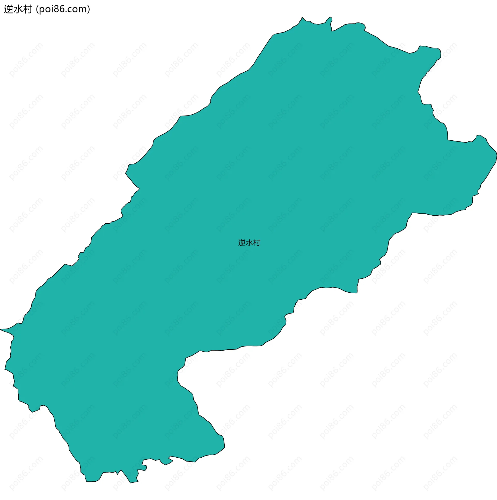 逆水村边界地图