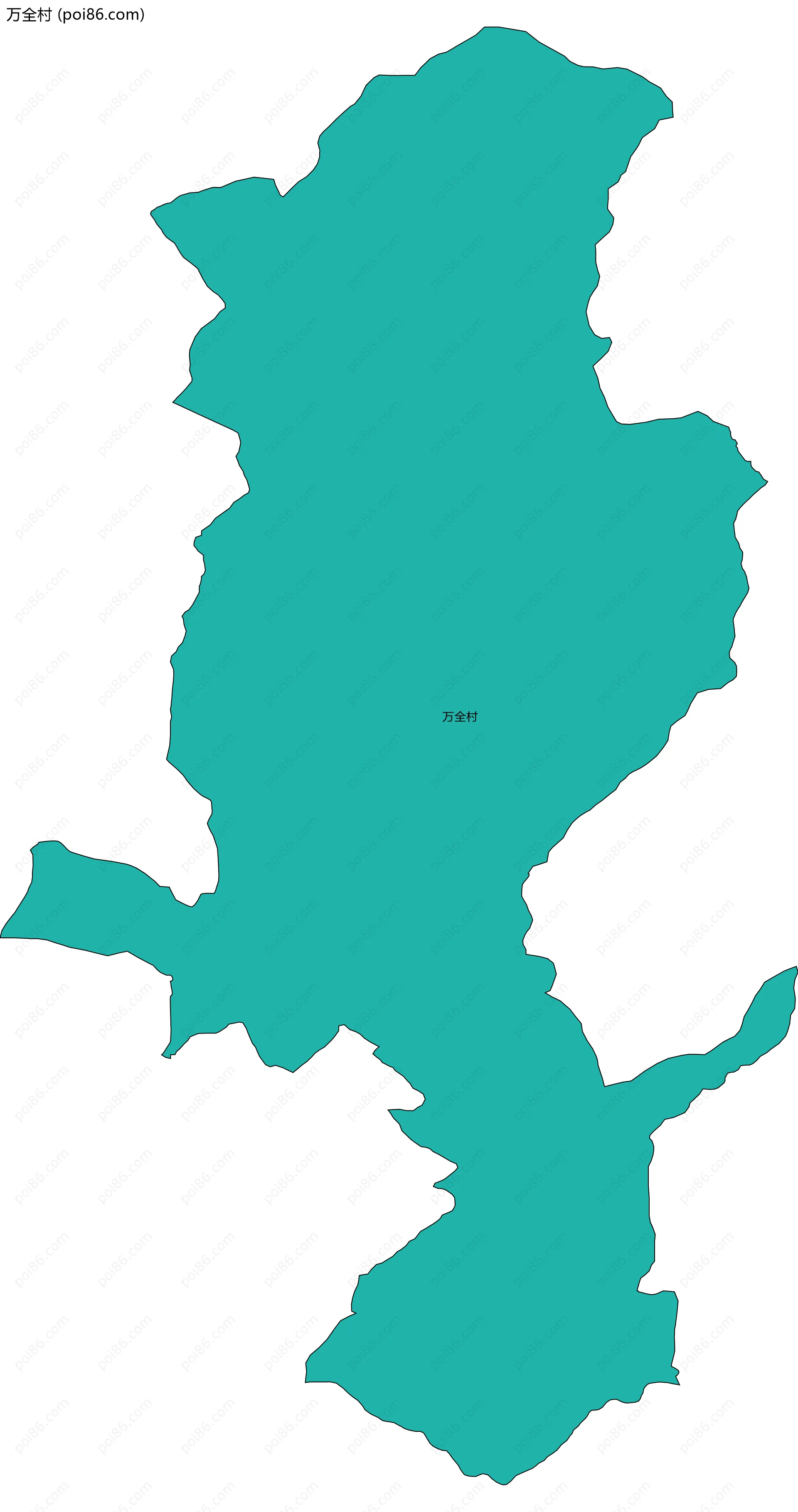 万全村边界地图