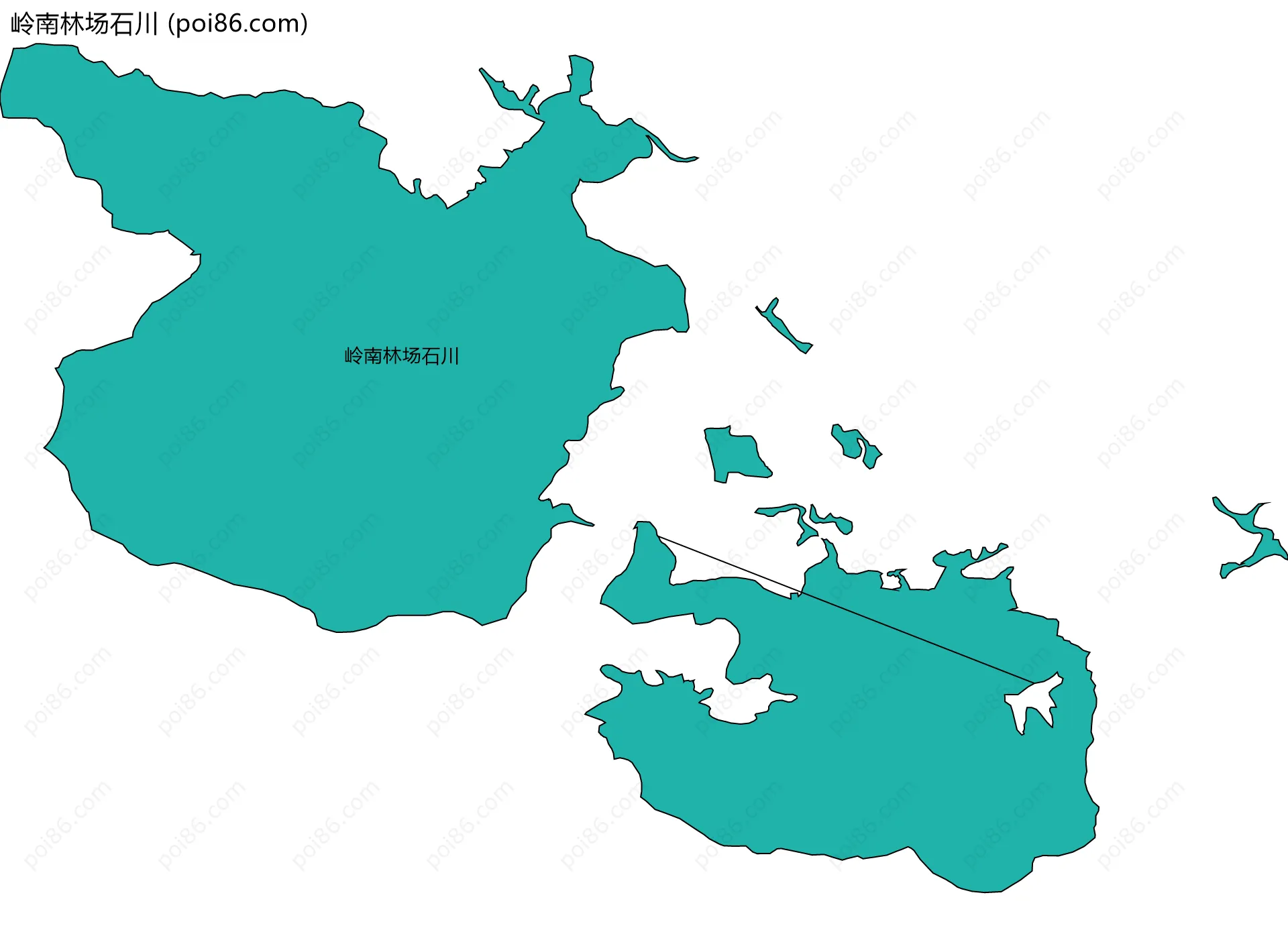 岭南林场石川边界地图