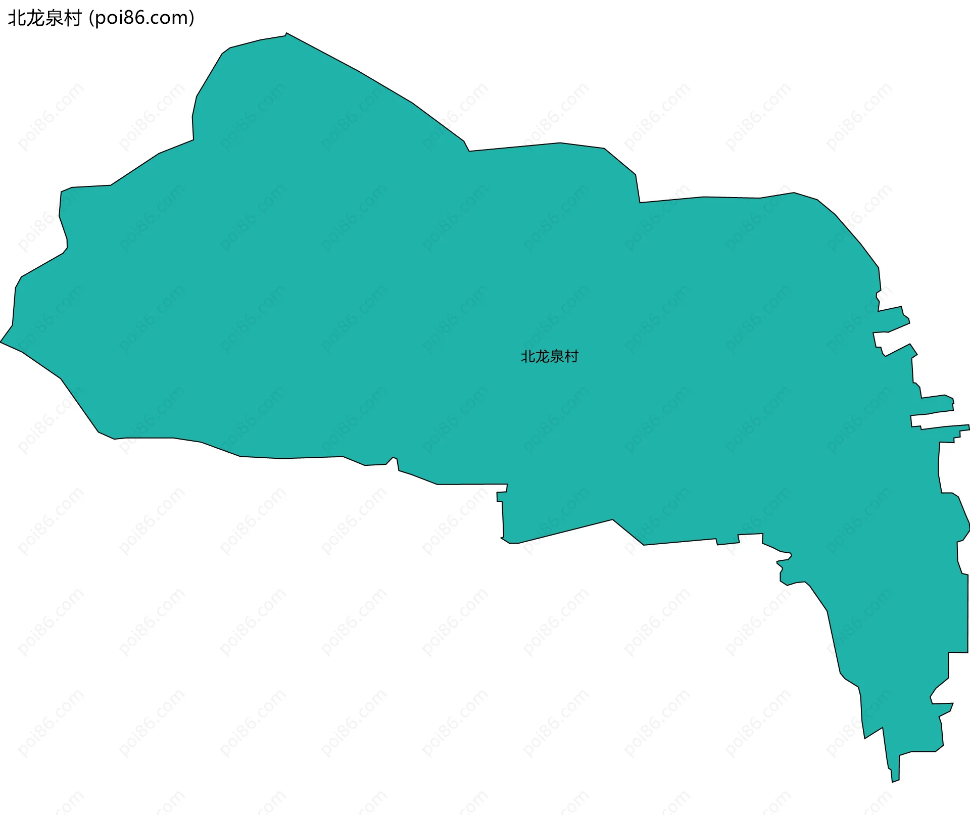 北龙泉村边界地图