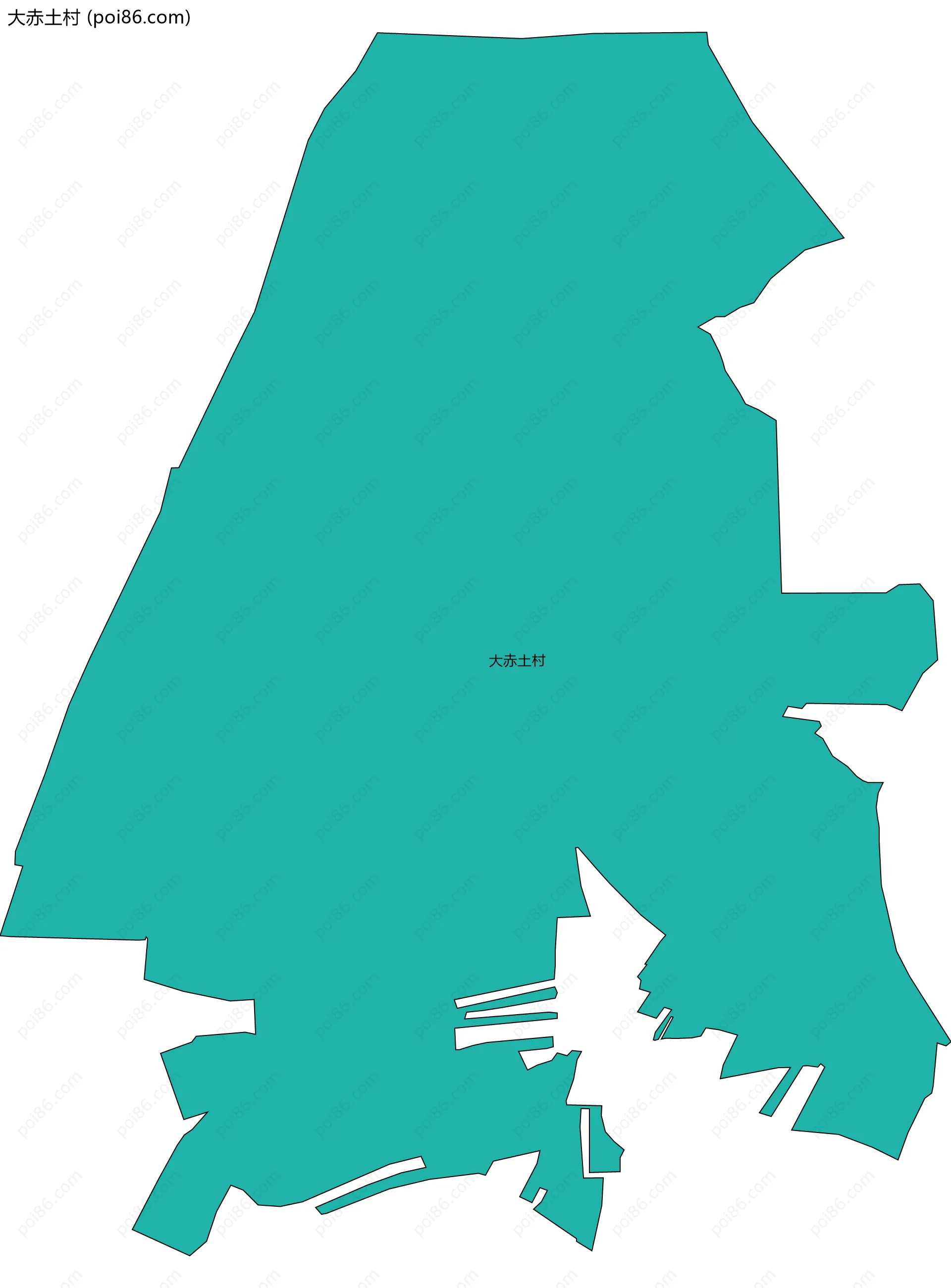 大赤土村边界地图