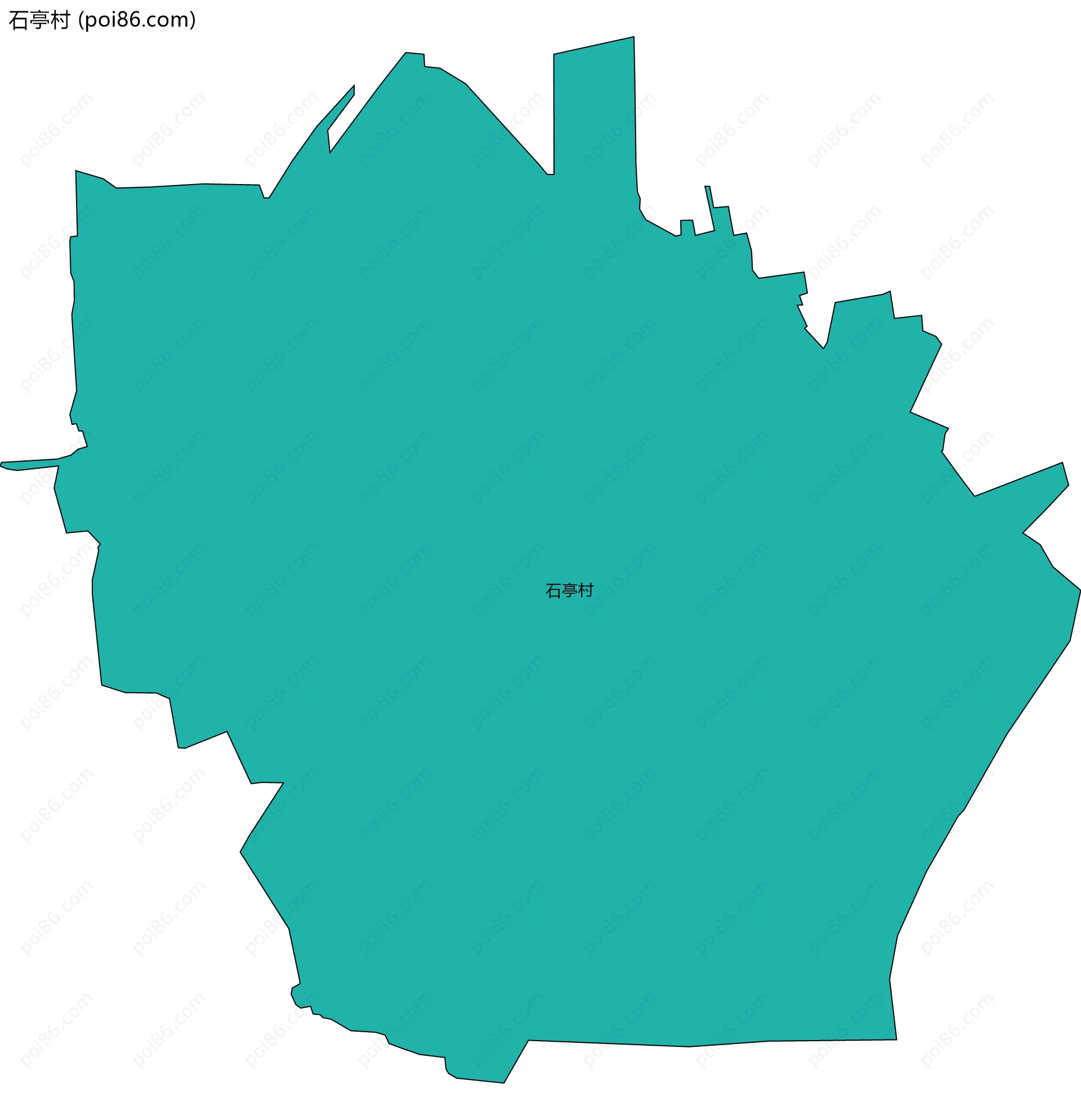 石亭村边界地图