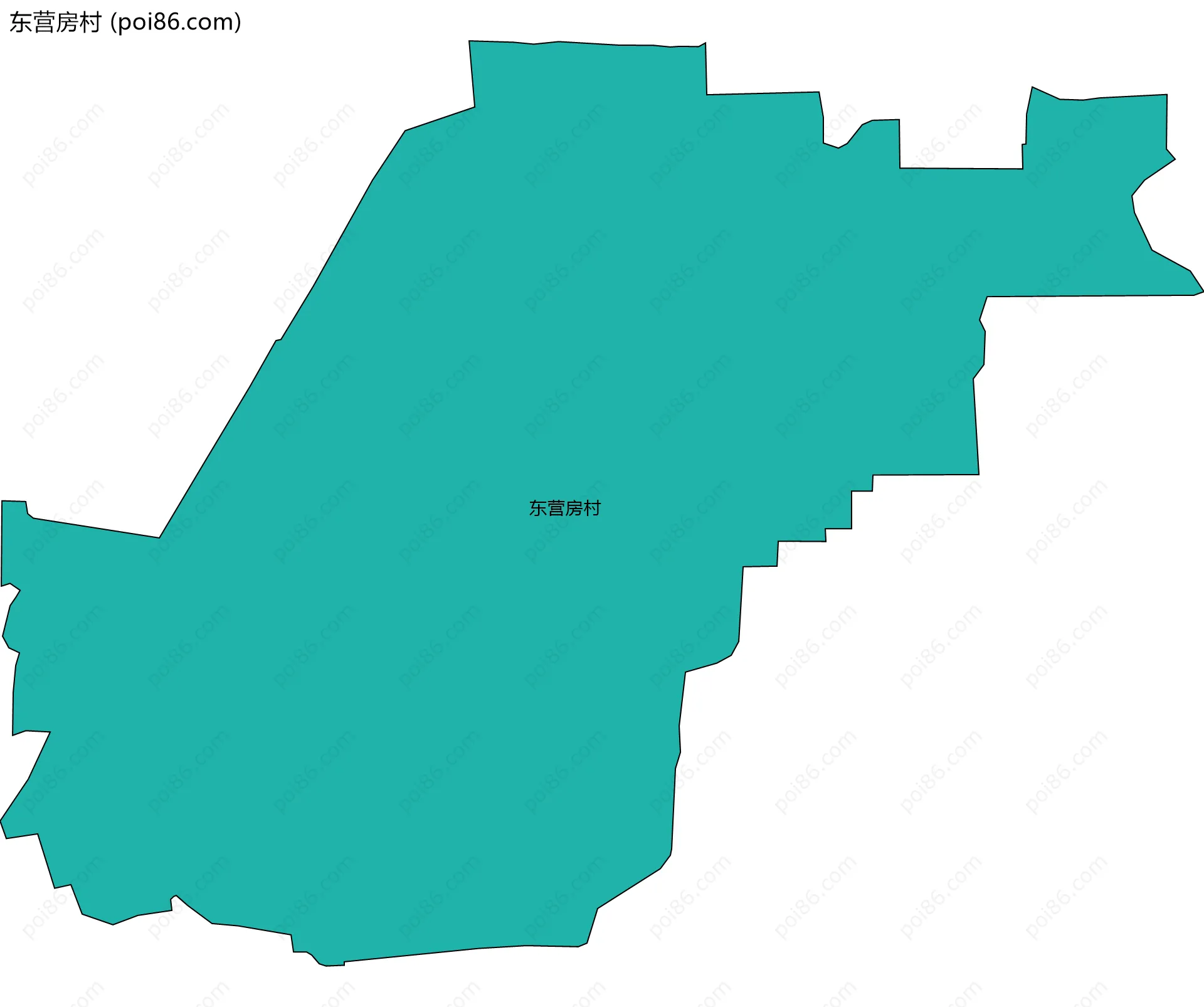 东营房村边界地图