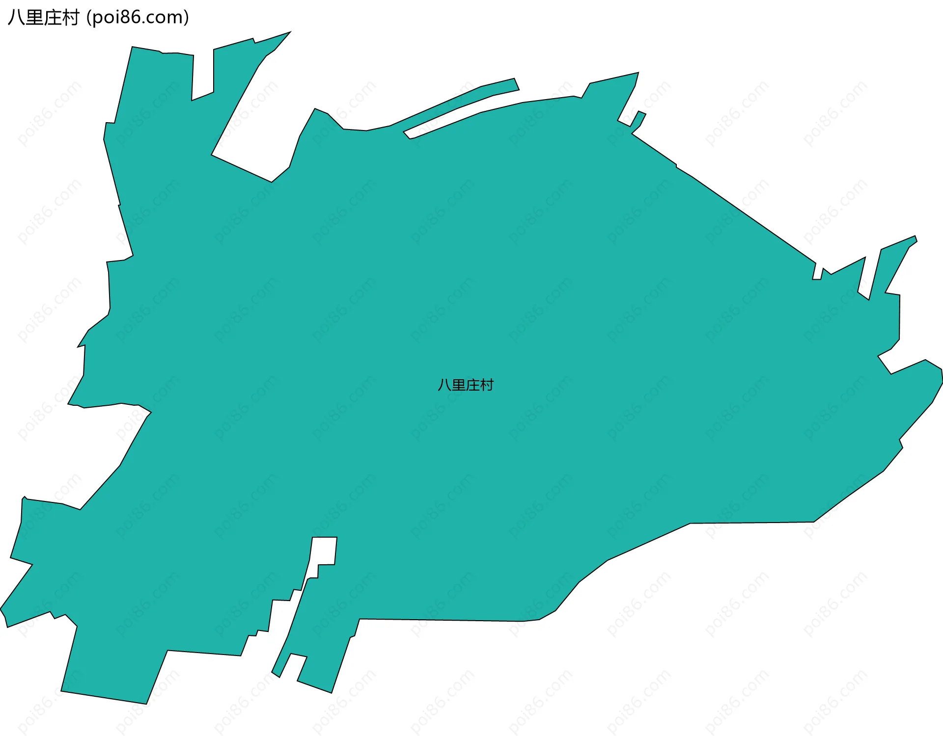 八里庄村边界地图
