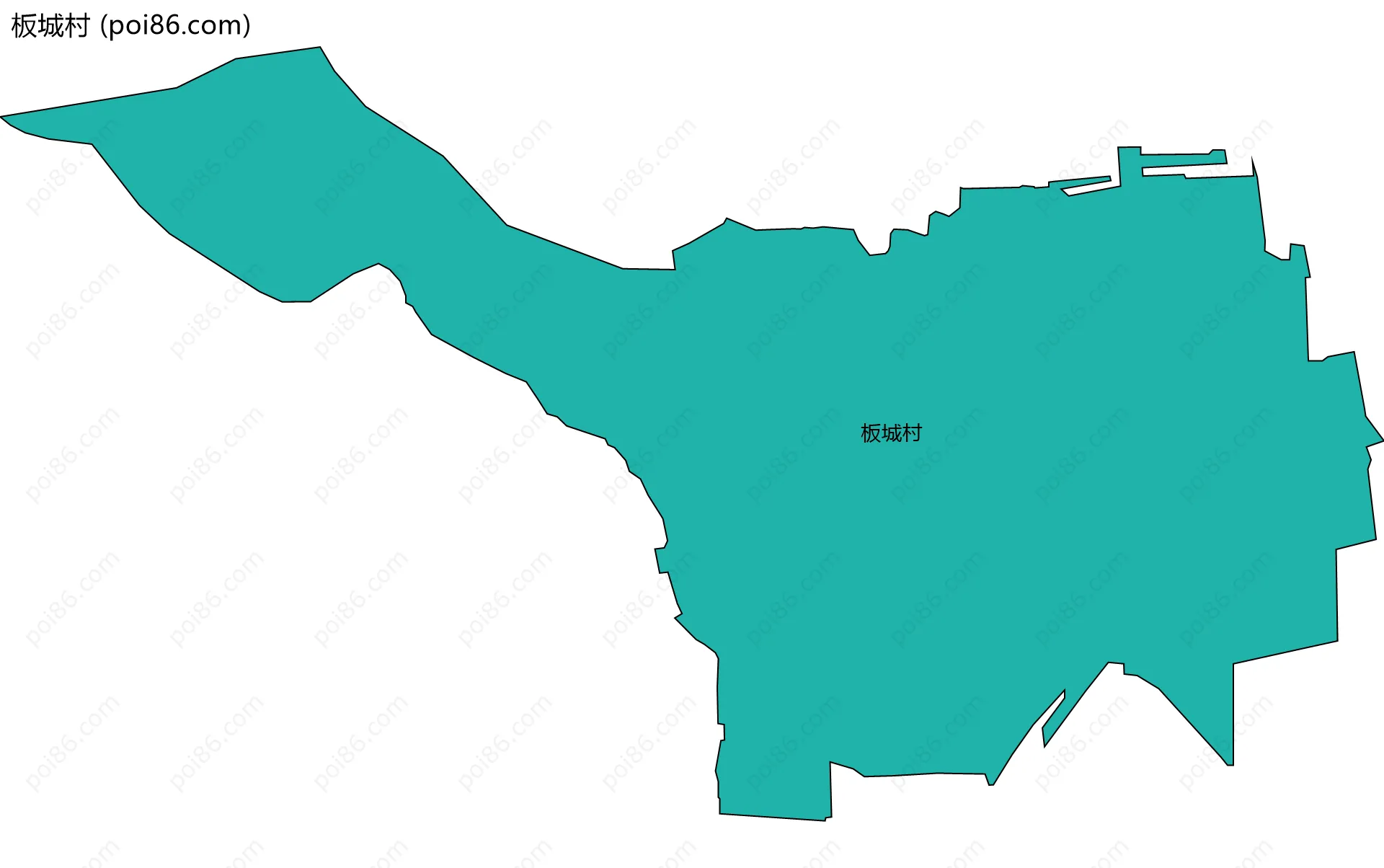 板城村边界地图