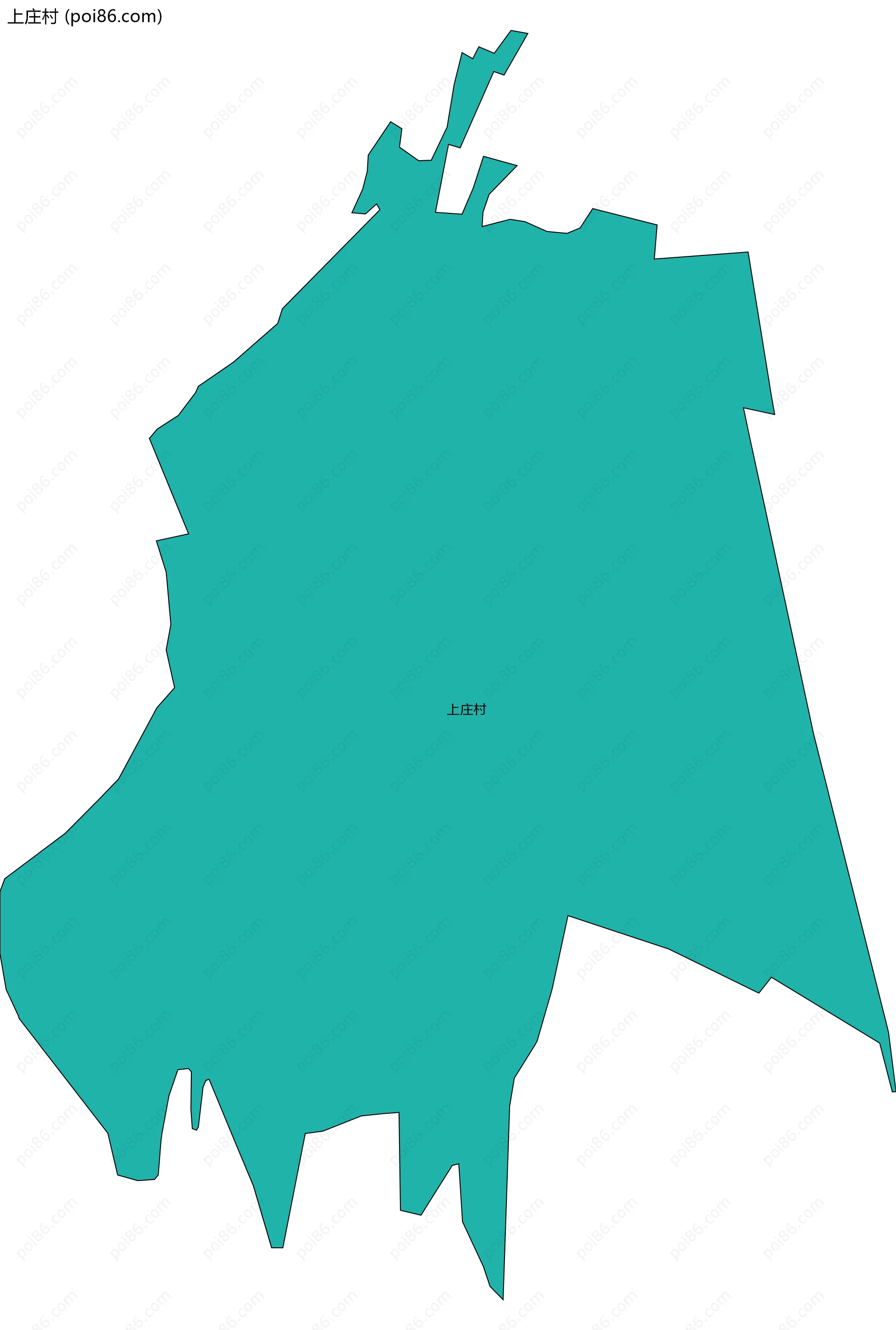 上庄村边界地图