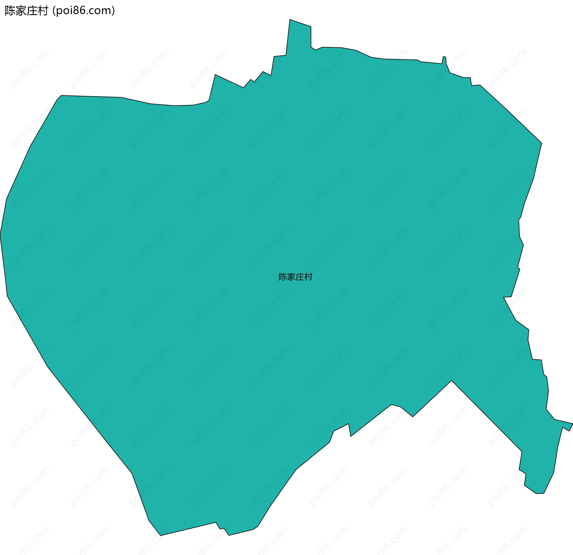 陈家庄村边界地图