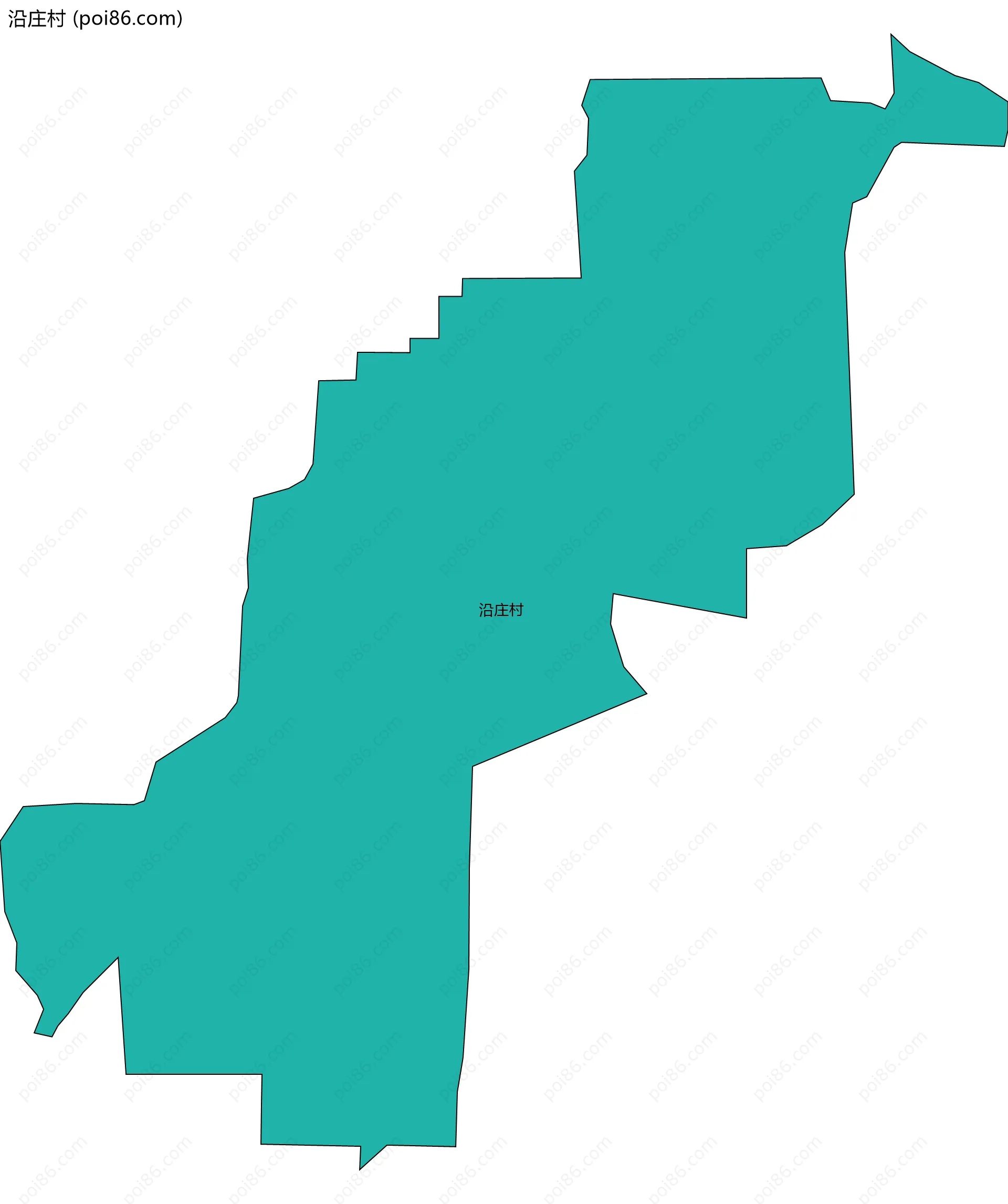 沿庄村边界地图