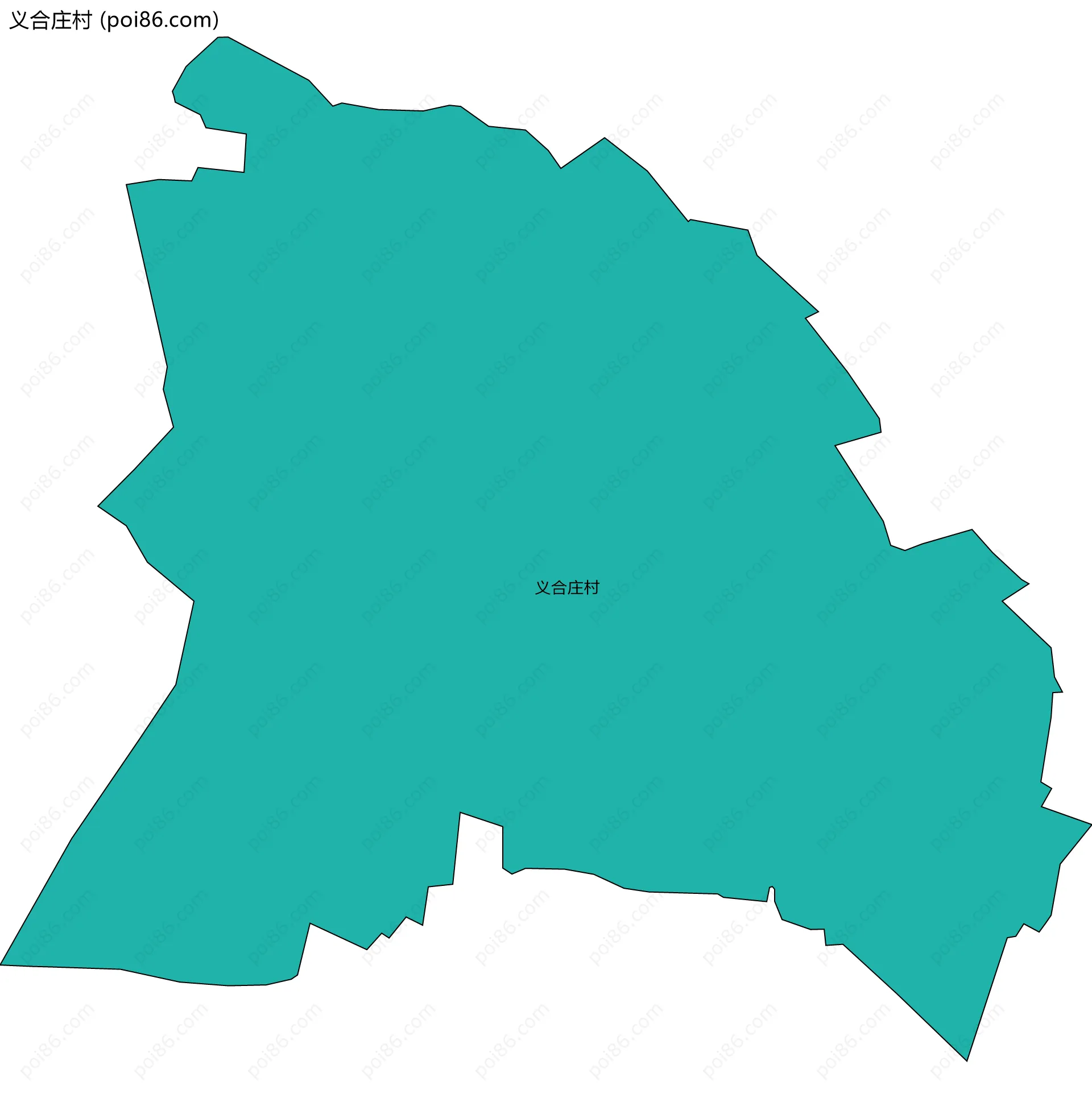 义合庄村边界地图