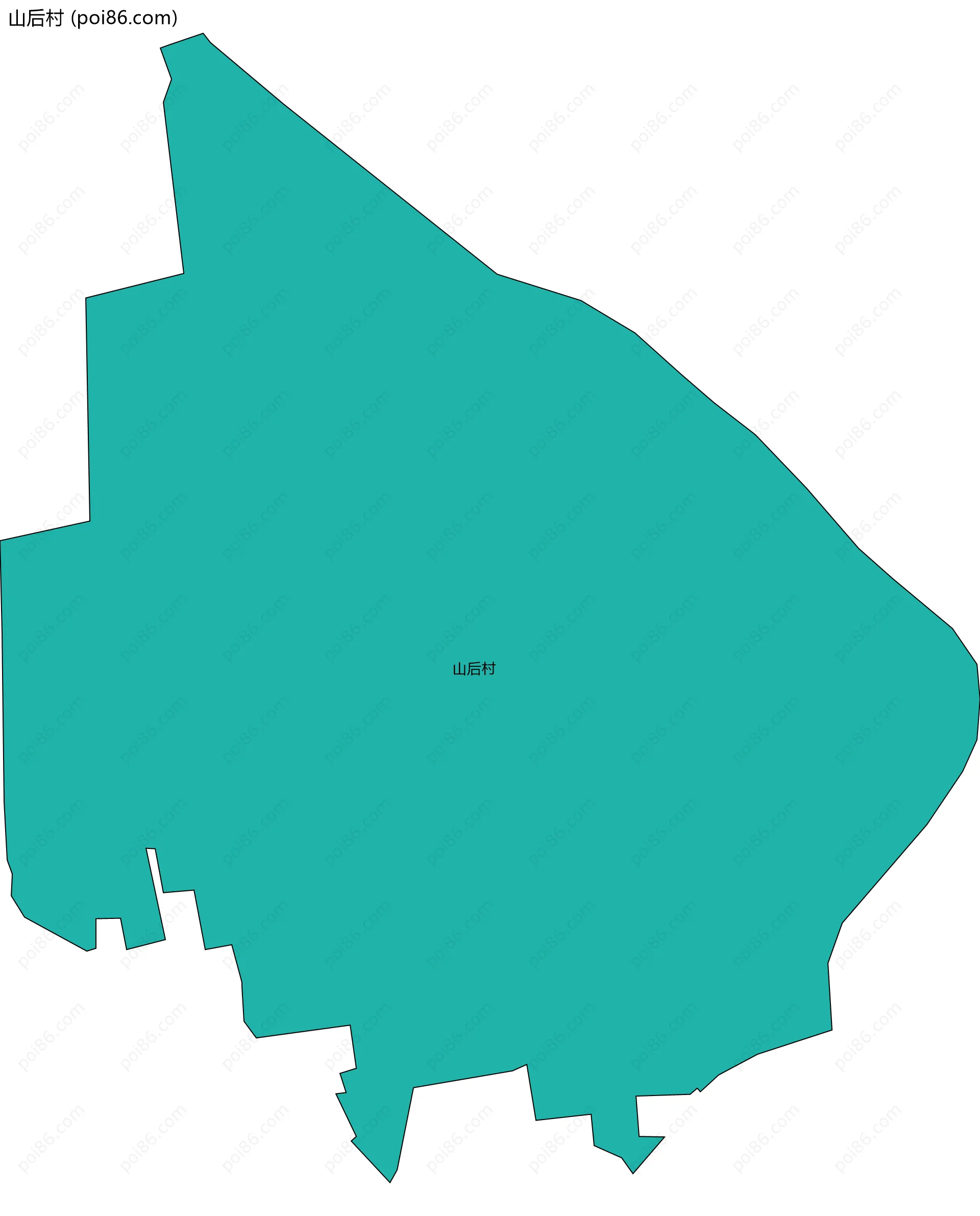 山后村边界地图