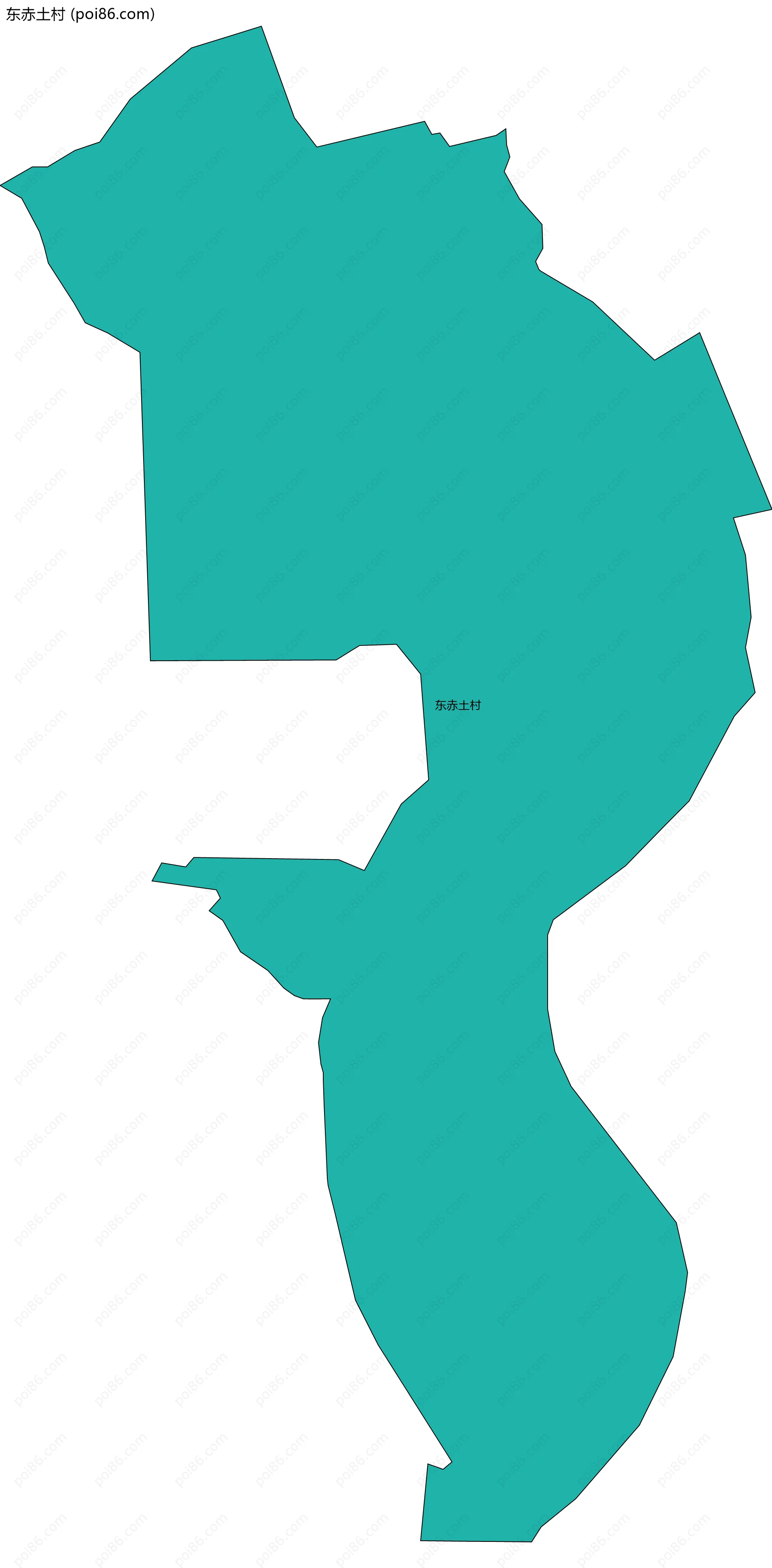 东赤土村边界地图