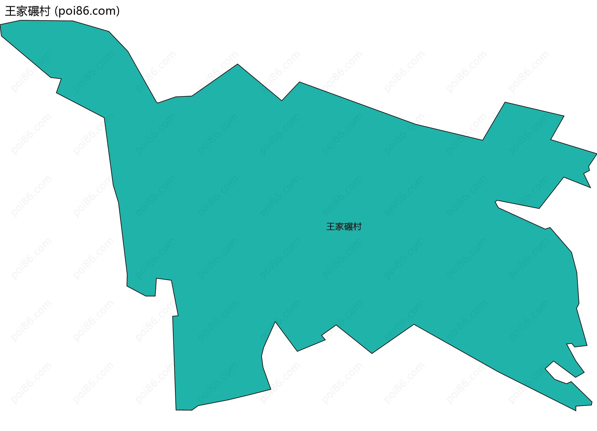 王家碾村边界地图