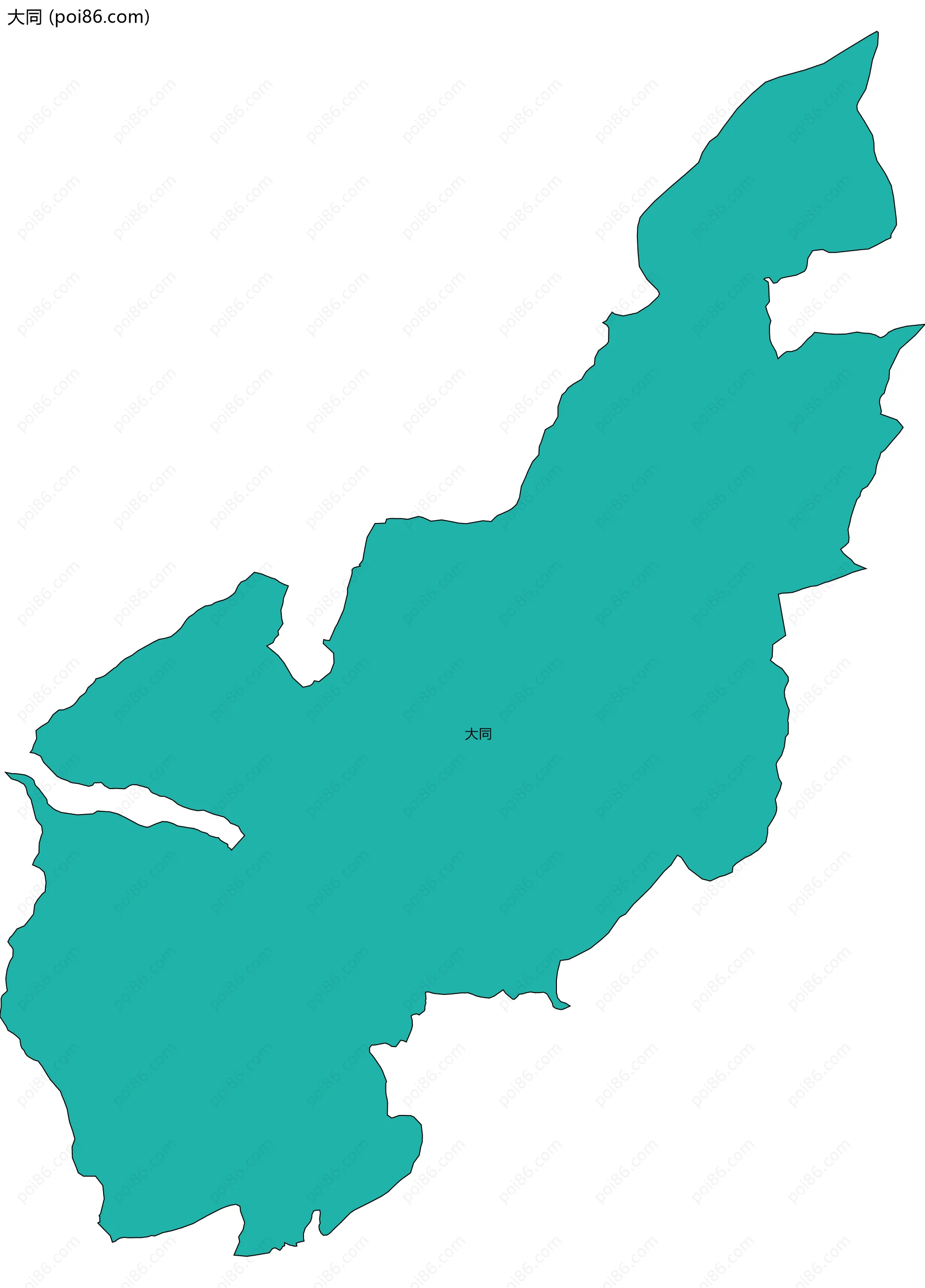 大同边界地图