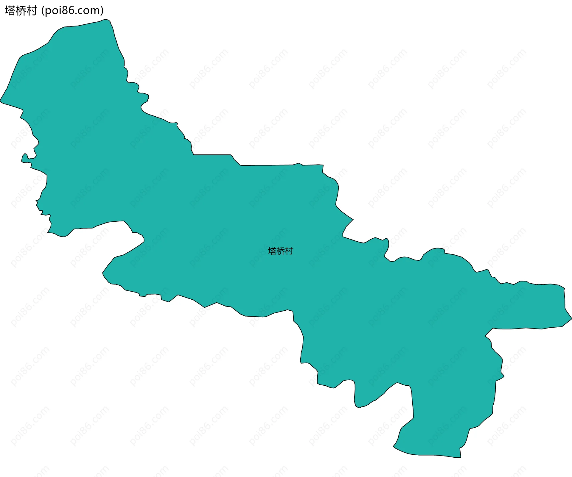 塔桥村边界地图