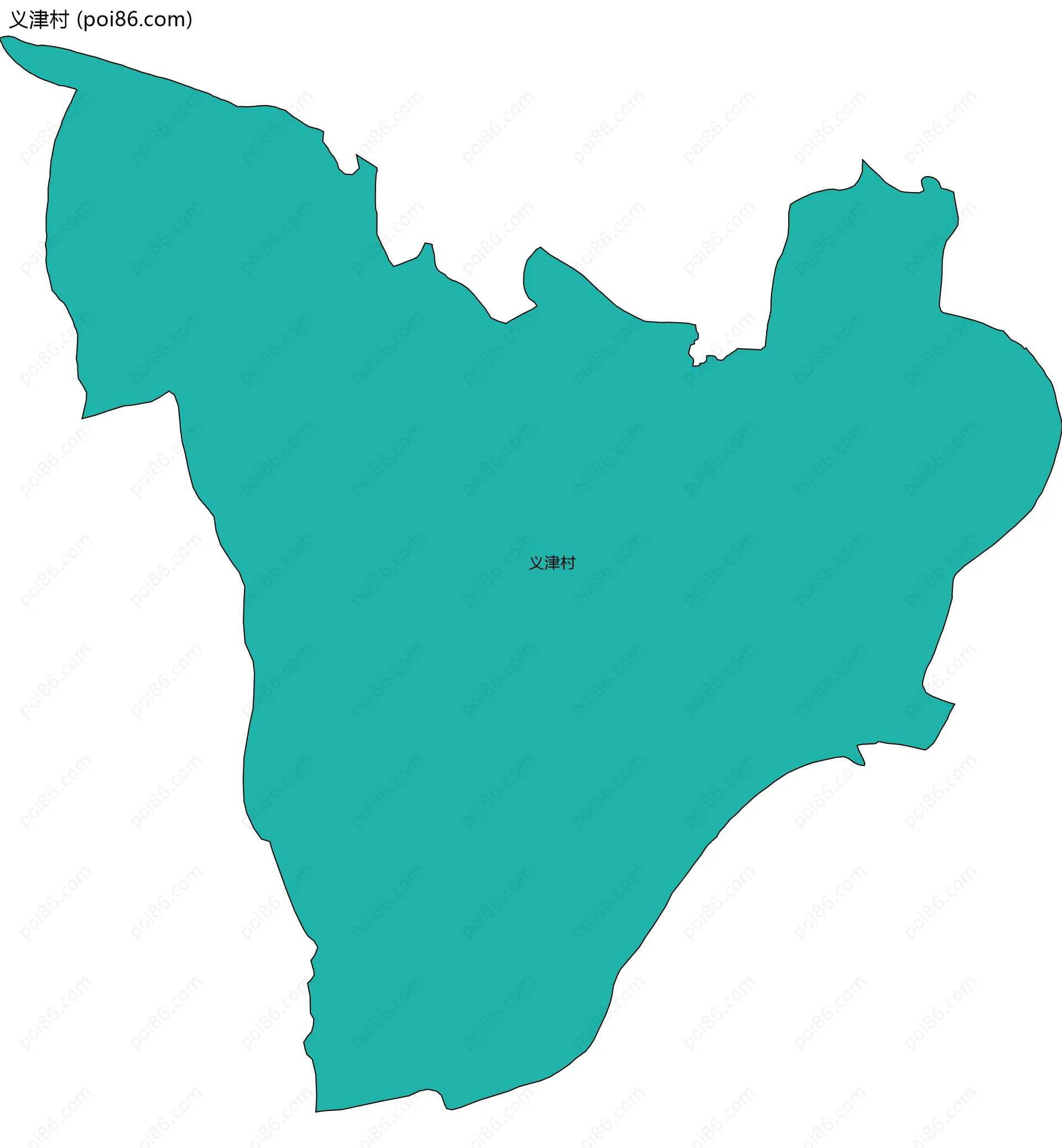 义津村边界地图