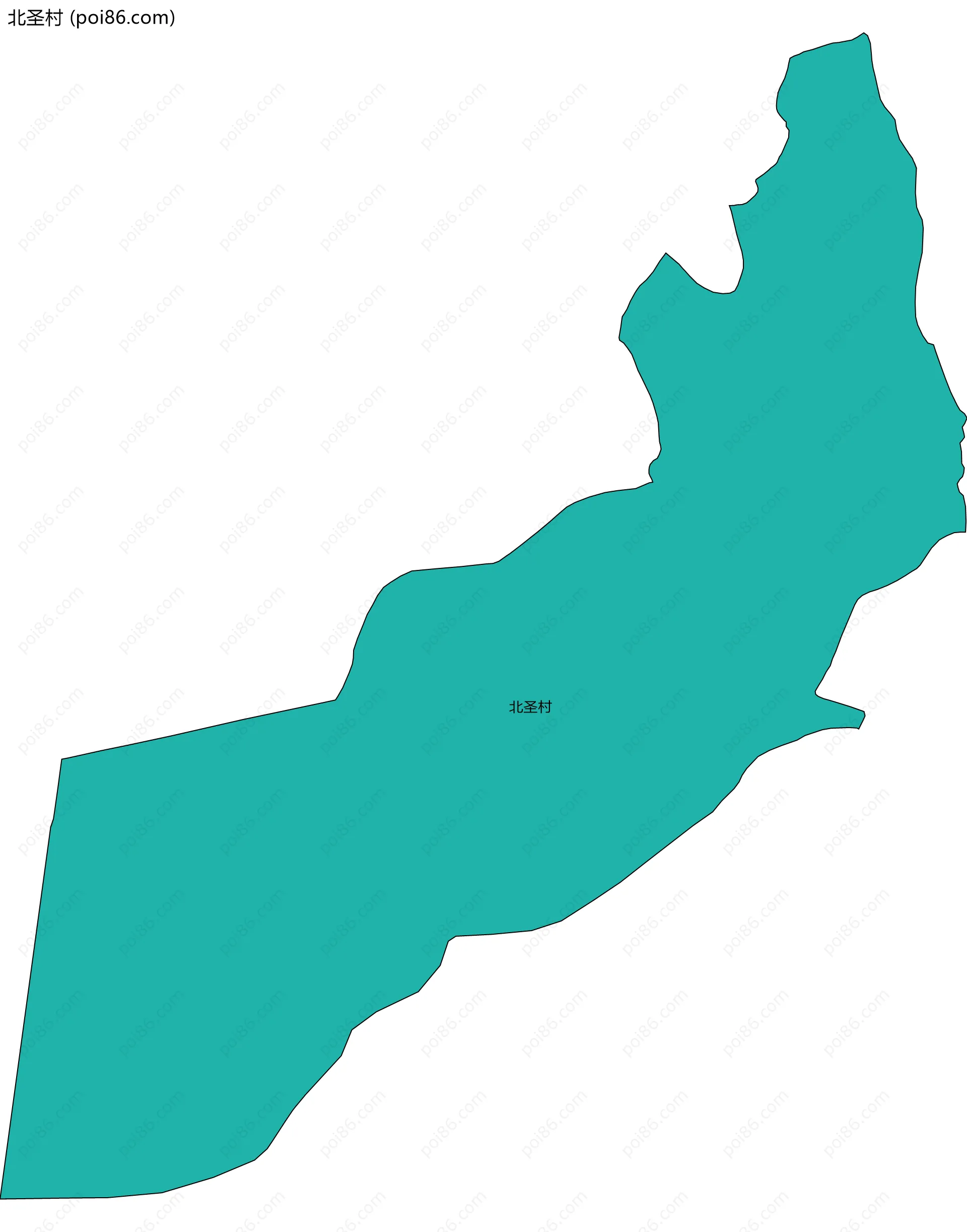 北圣村边界地图