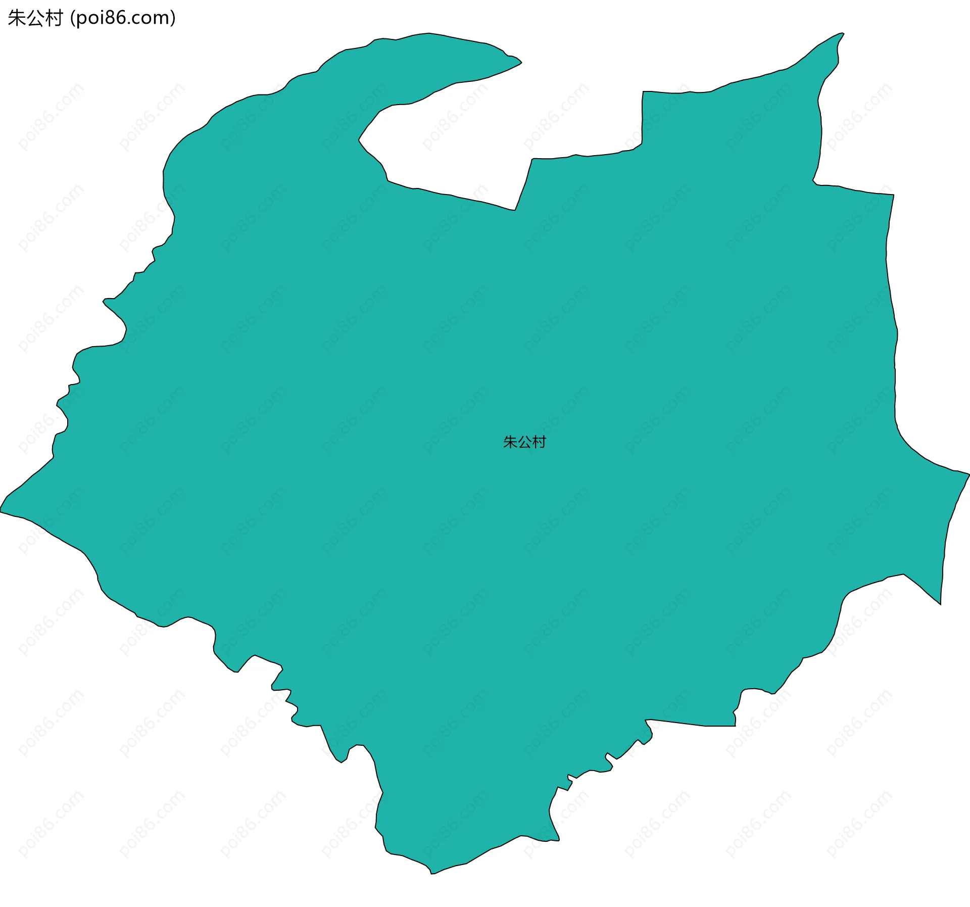朱公村边界地图