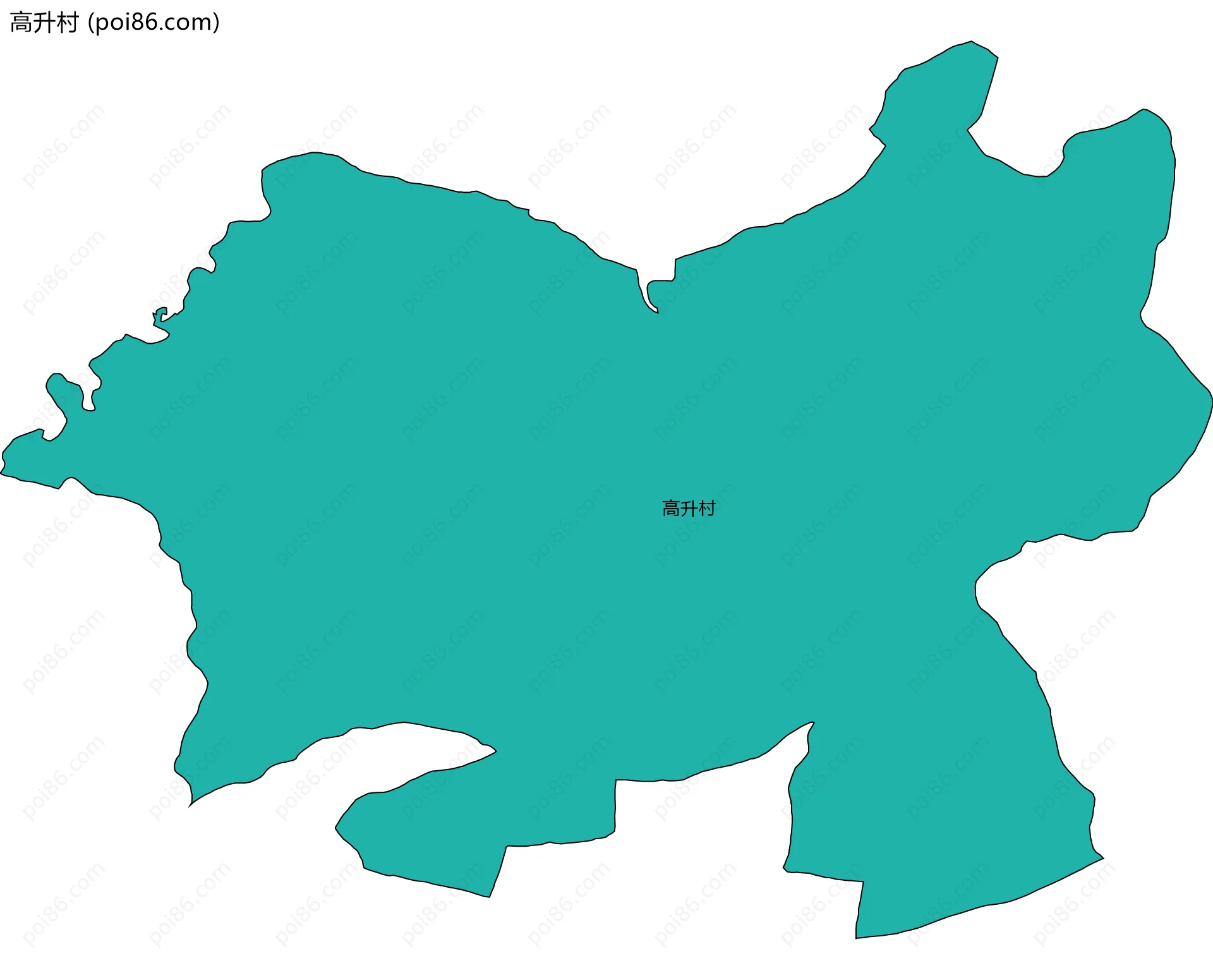 高升村边界地图