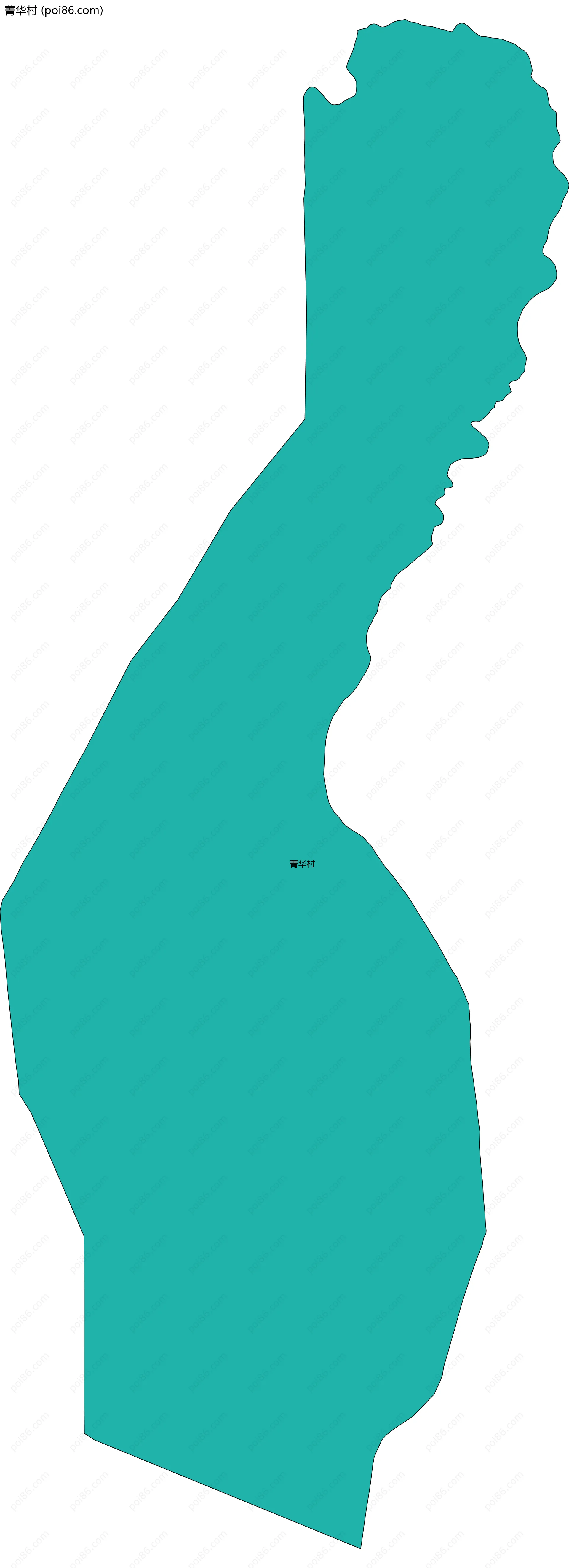 菁华村边界地图