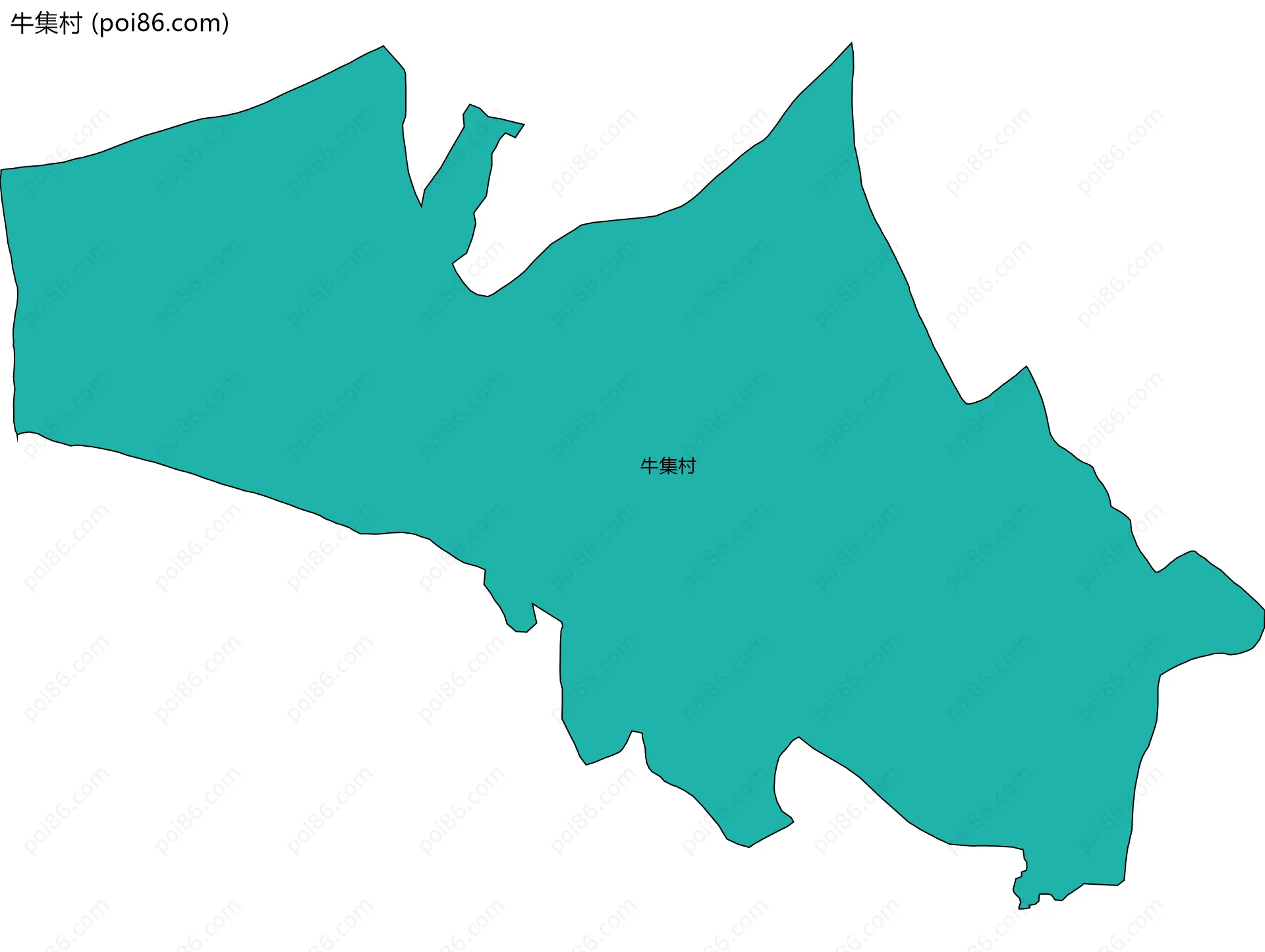 牛集村边界地图