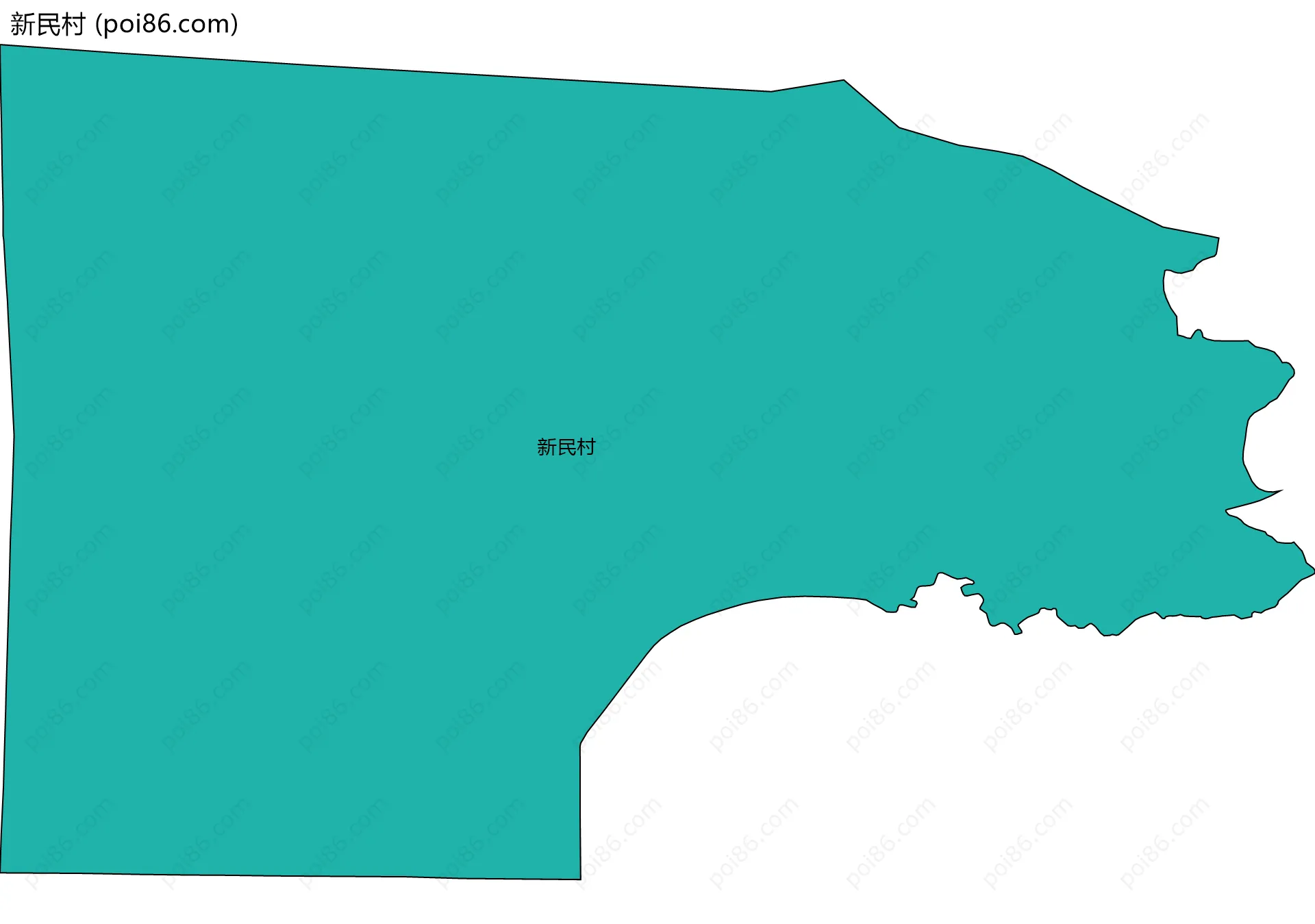 新民村边界地图