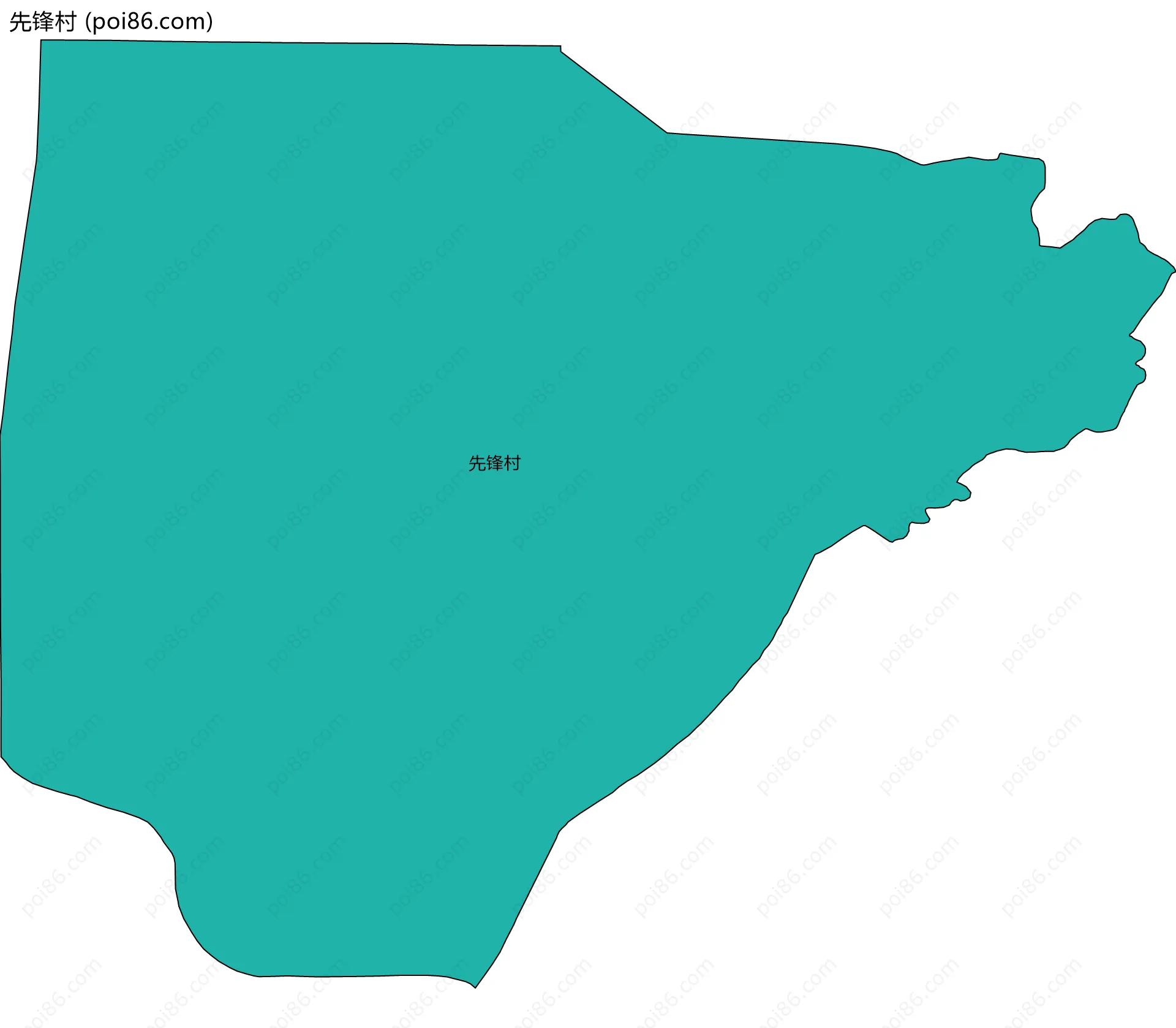 先锋村边界地图