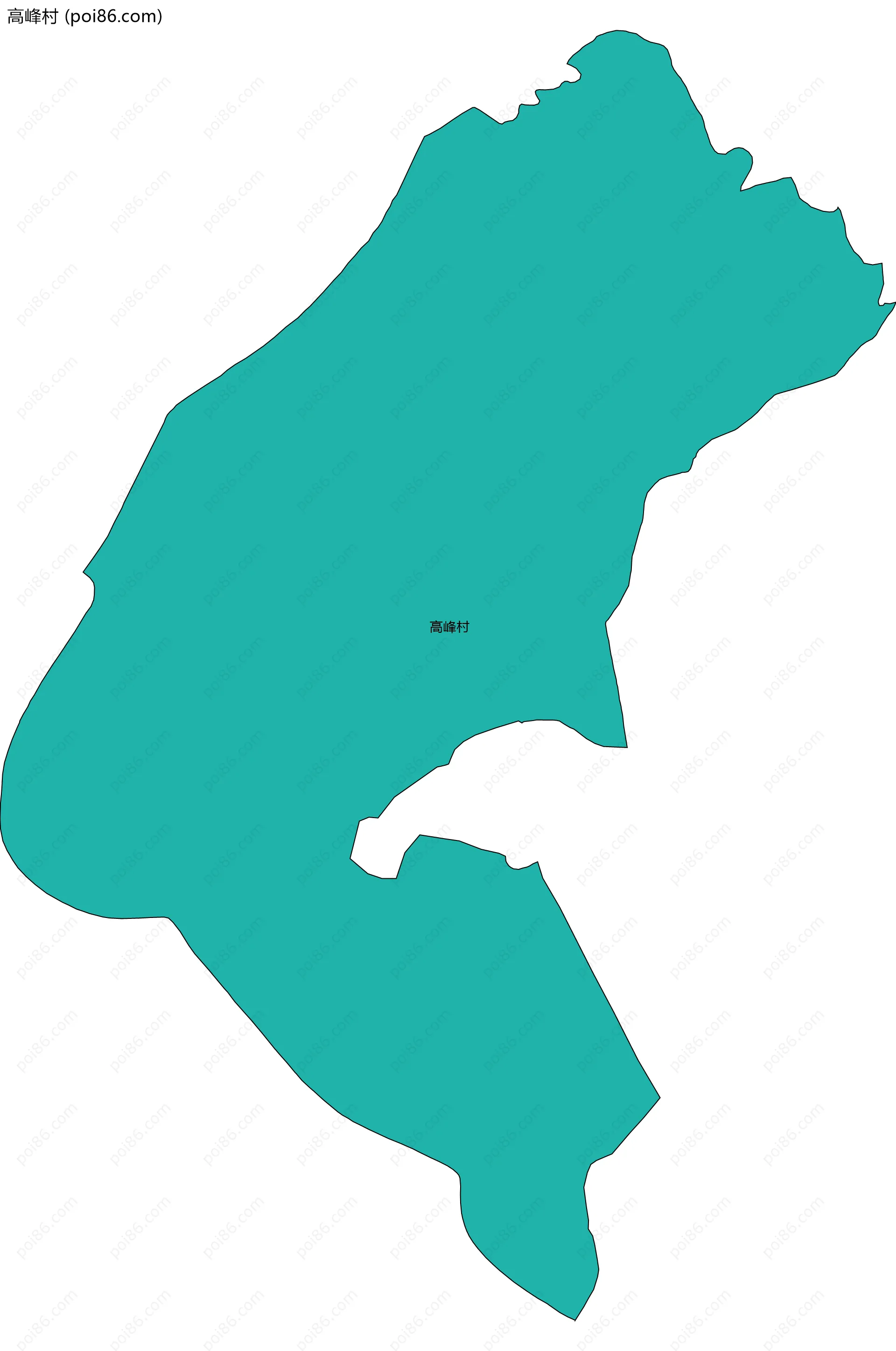 高峰村边界地图