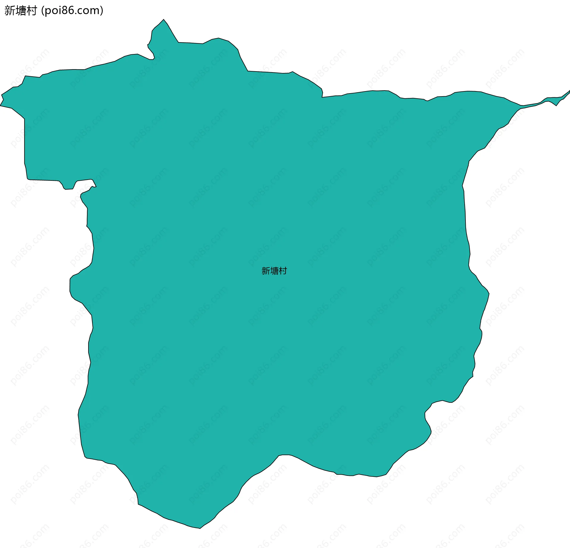 新塘村边界地图