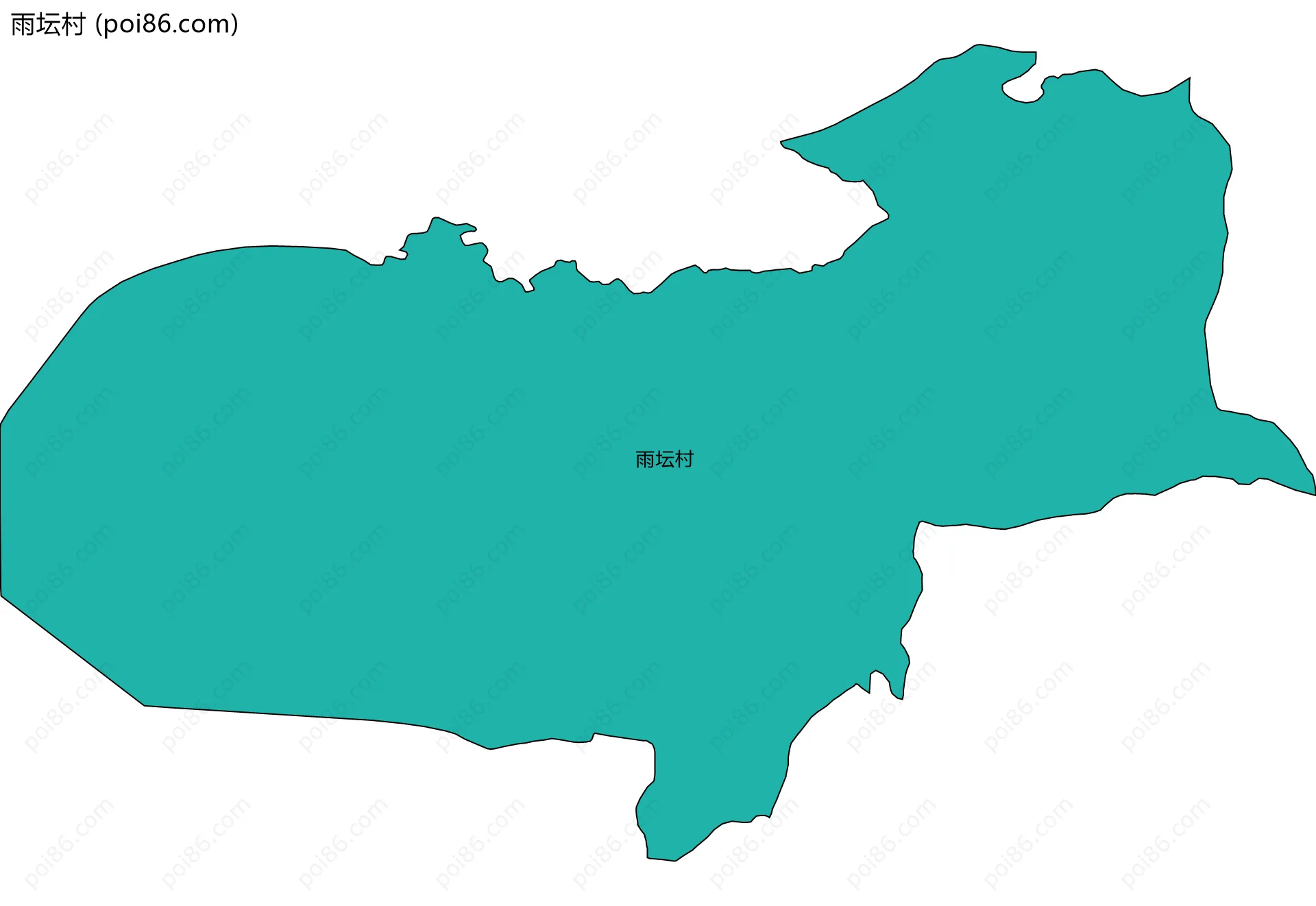 雨坛村边界地图