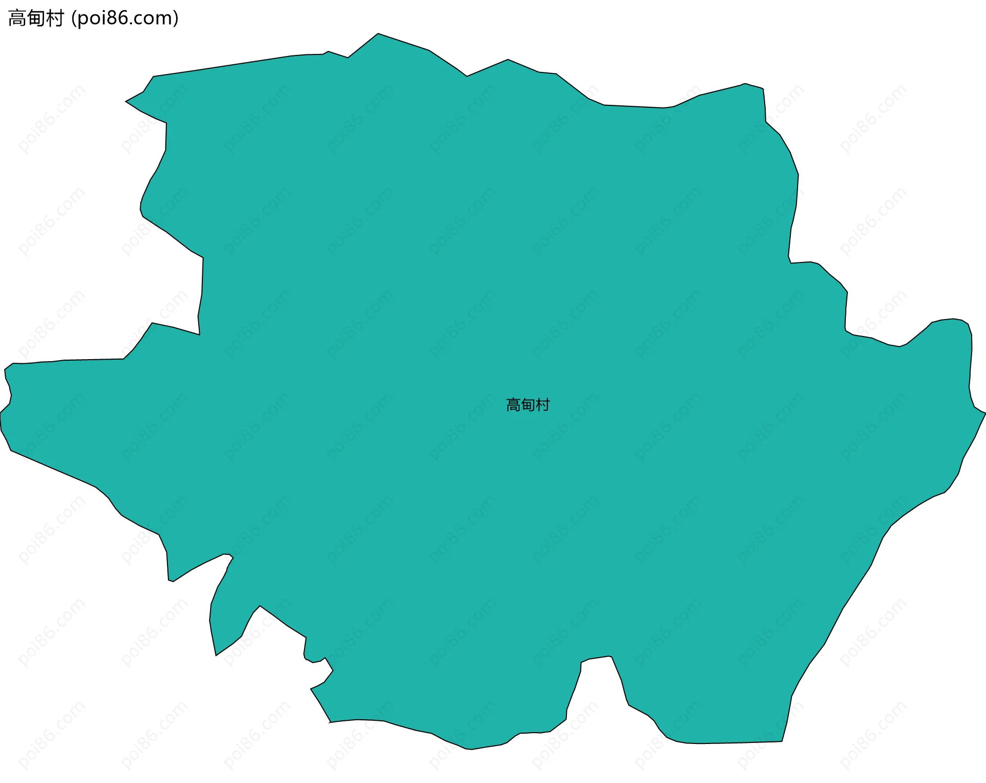 高甸村边界地图