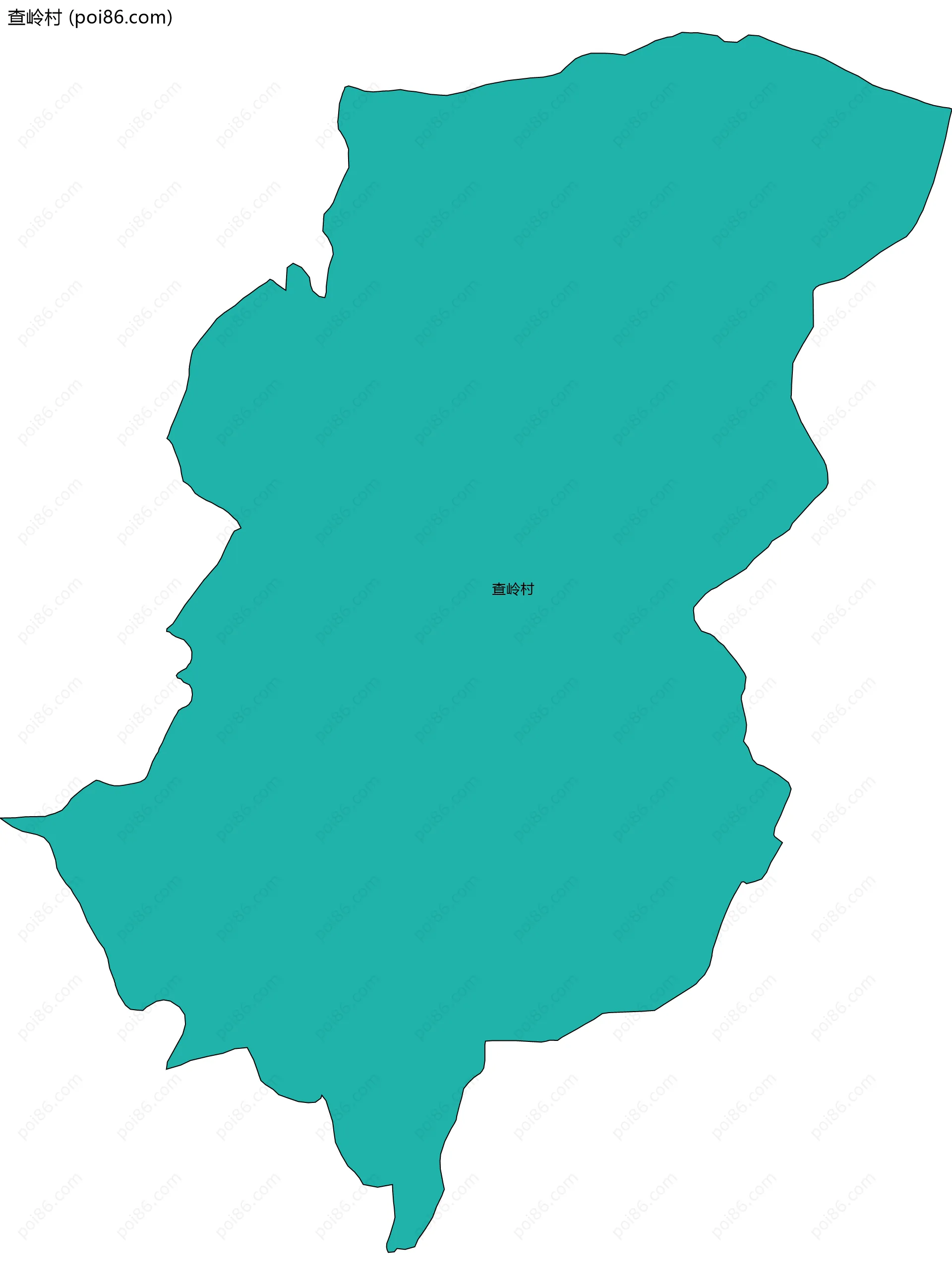 查岭村边界地图