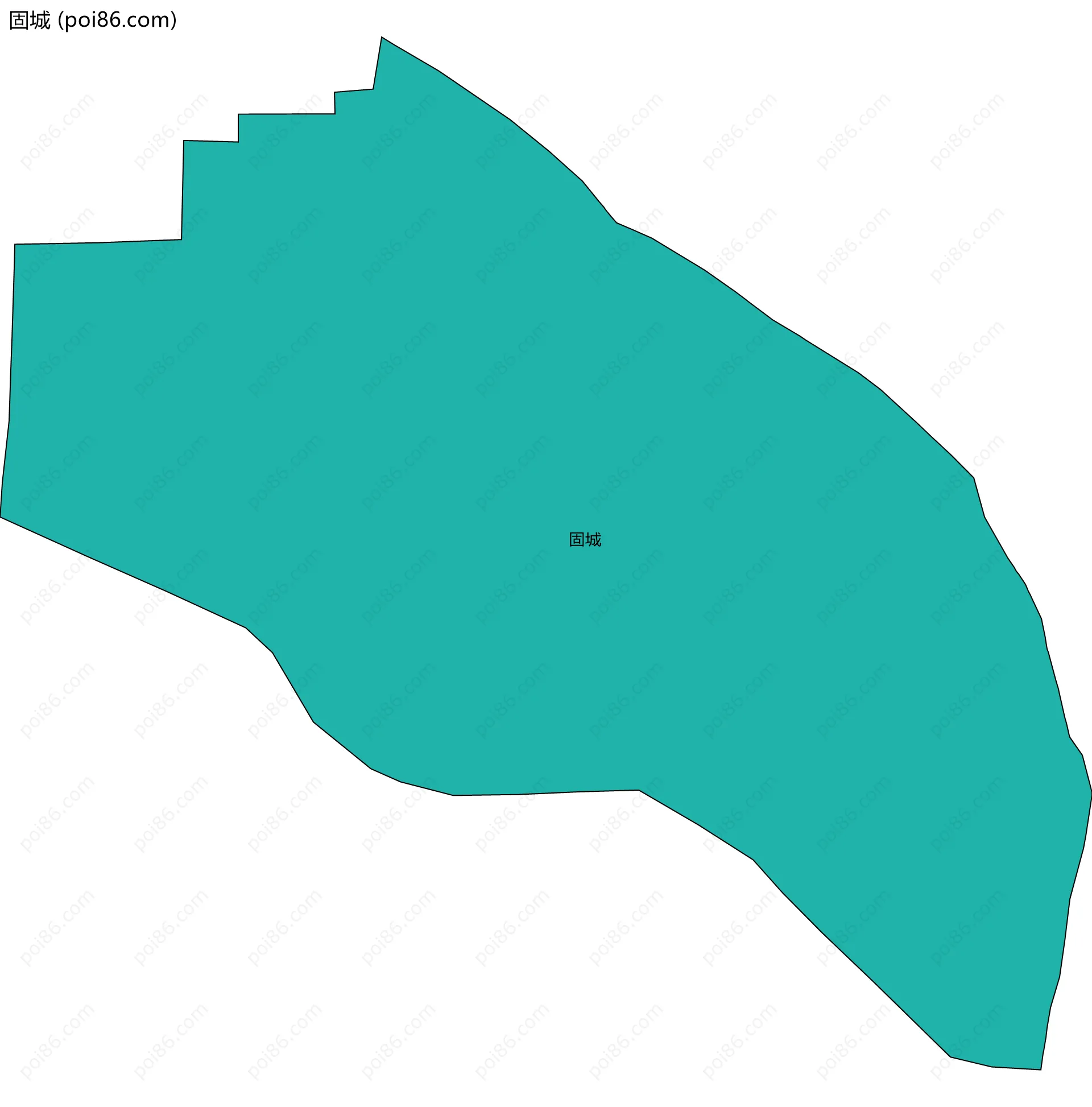 固城边界地图
