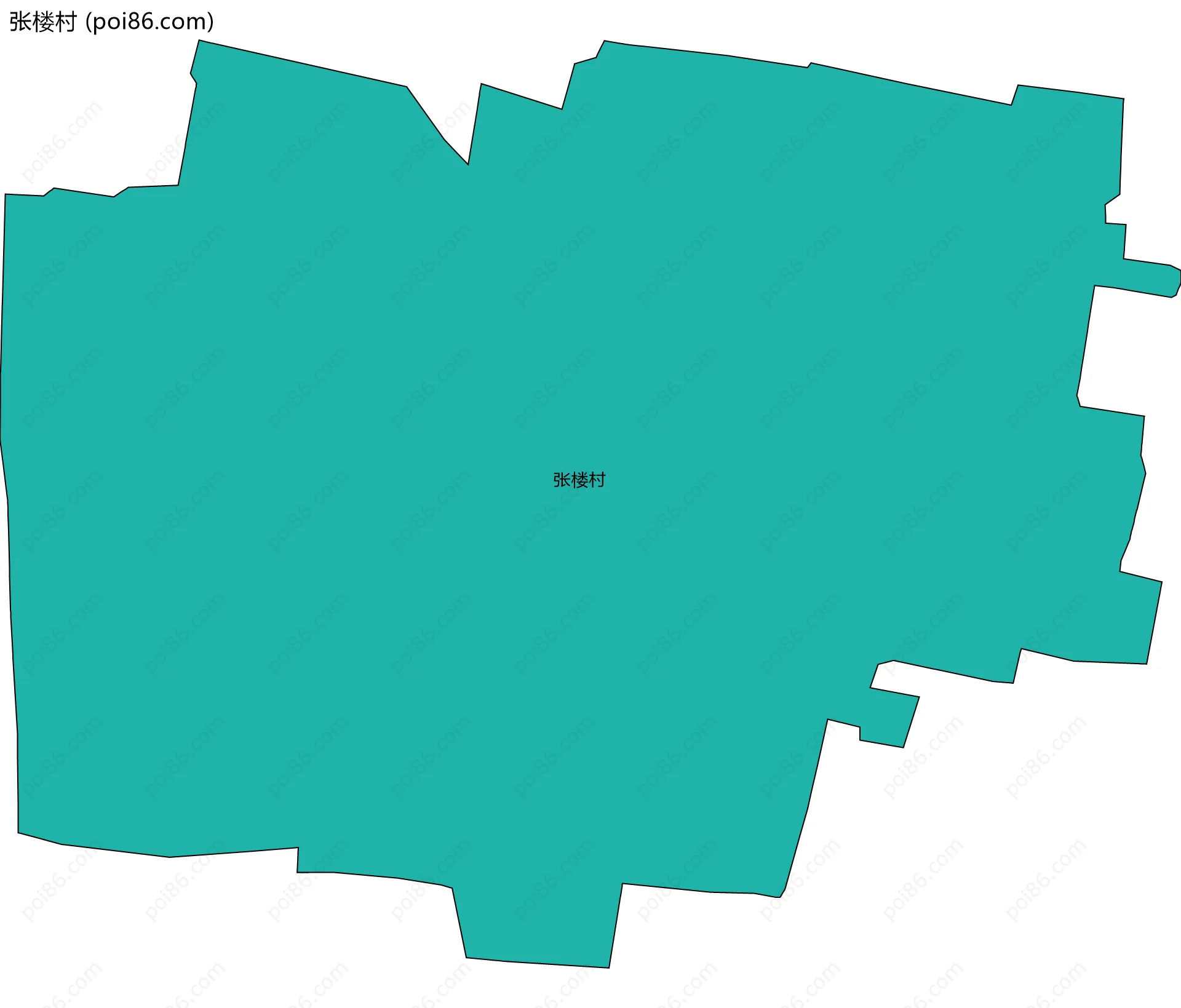 张楼村边界地图