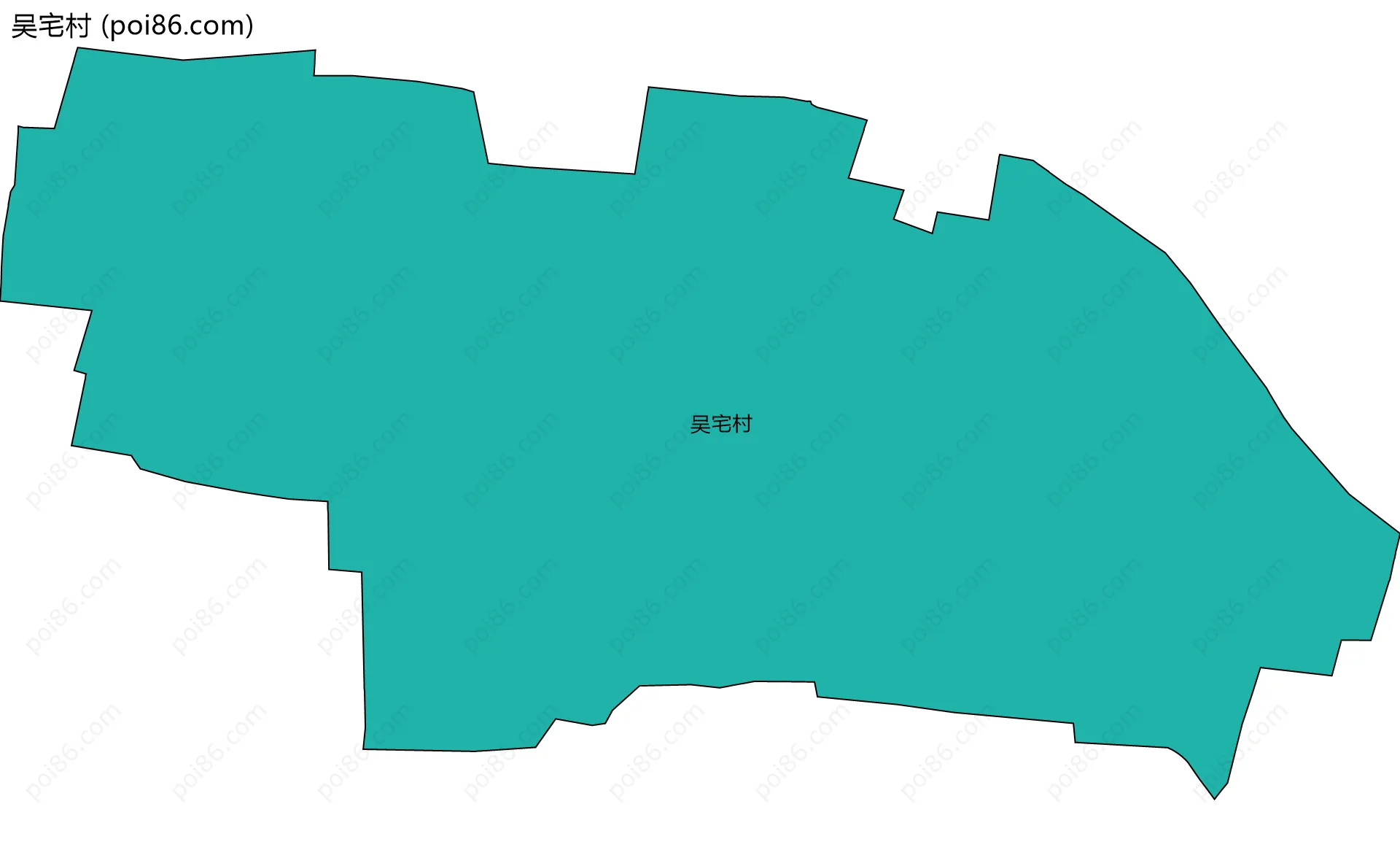 吴宅村边界地图