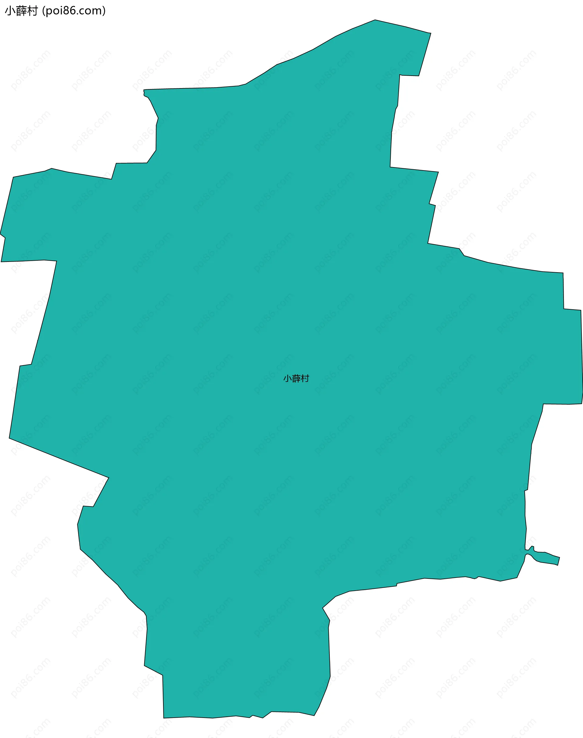 小薛村边界地图